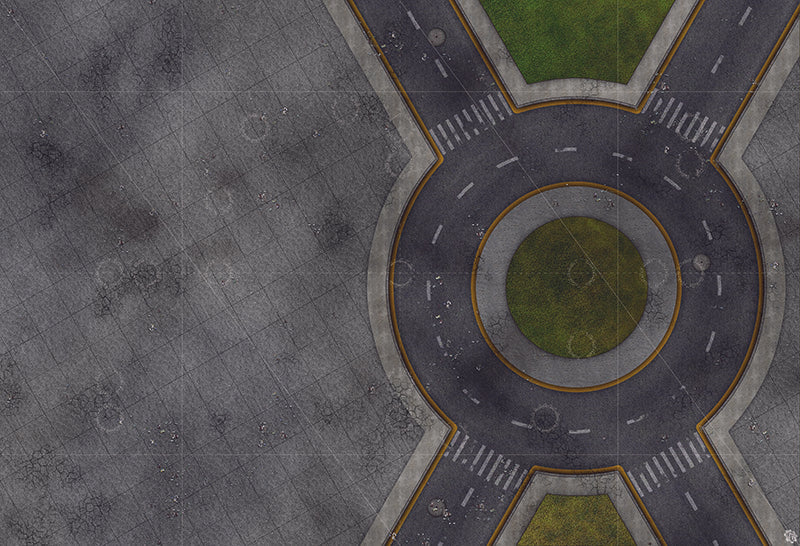 Mats by Mars: Park Avenue (Circle) Tabletop Wargaming Play Mat