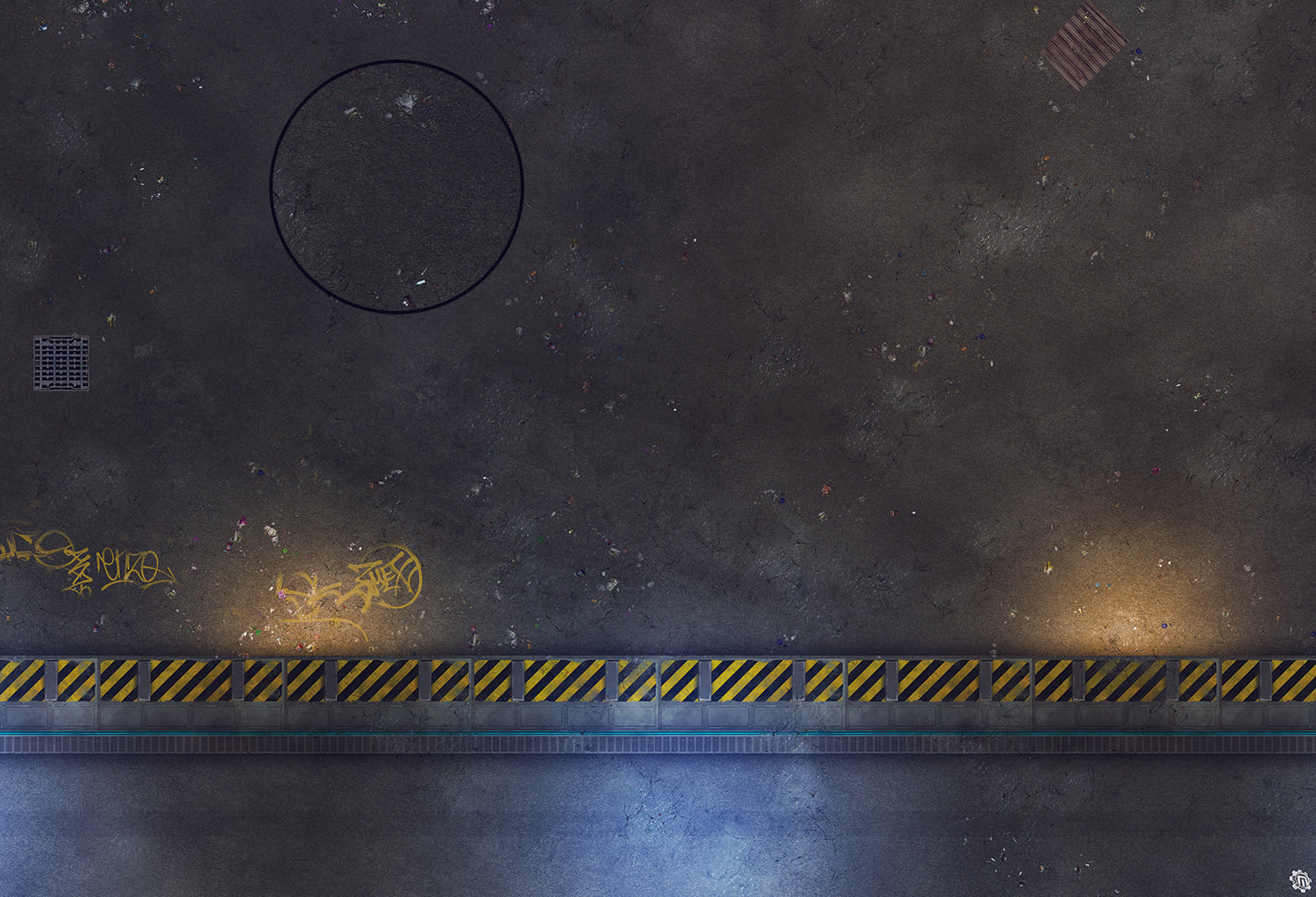 Mats by Mars: Loading Dock Lot Tabletop Wargaming Play Mat