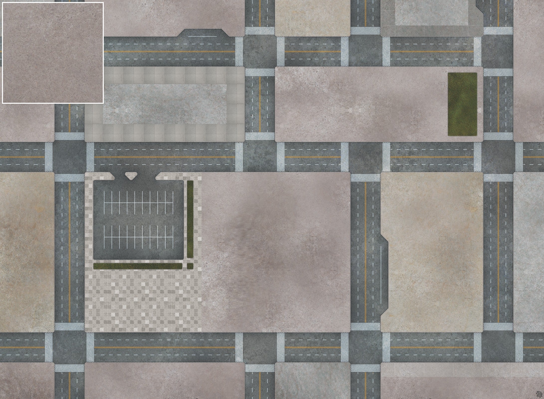 Mats by Mars: Streets of Justice B Tabletop Wargaming Play Mat