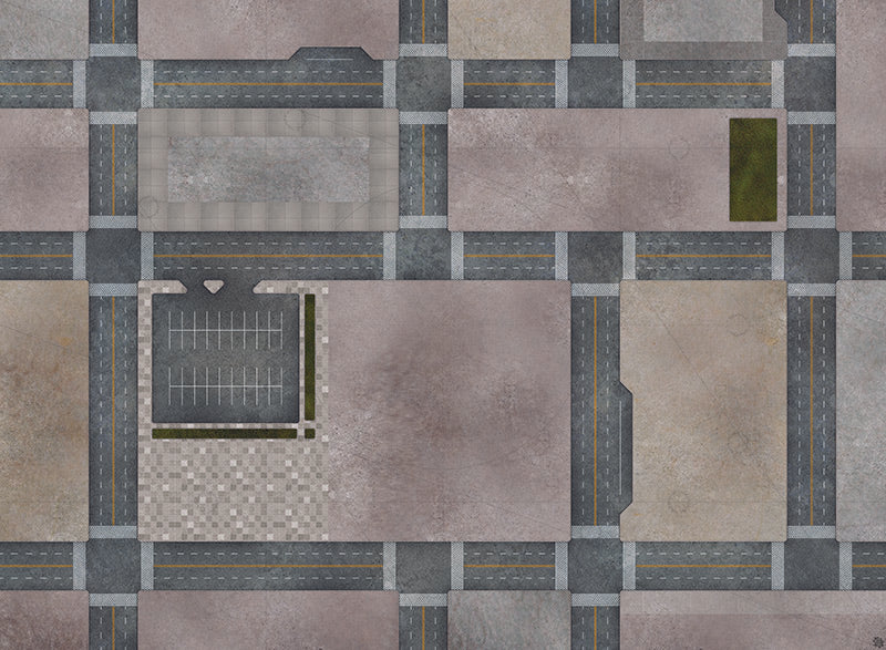 Mats by Mars: Streets of Justice B Tabletop Wargaming Play Mat