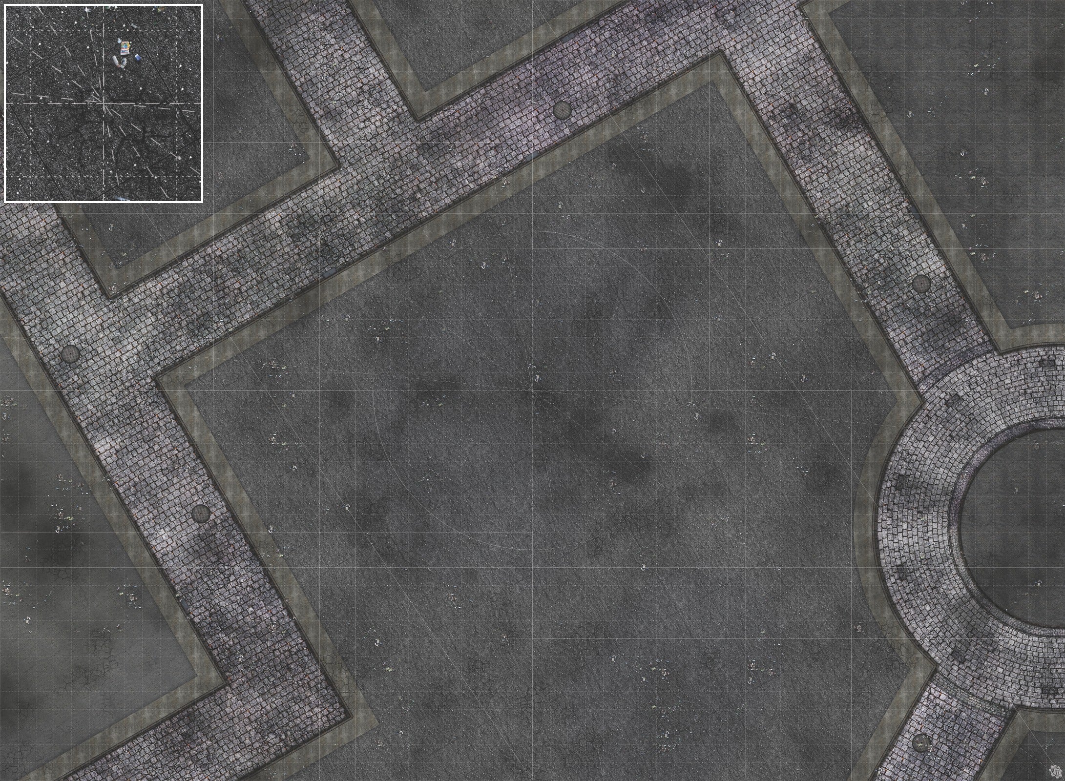 Mats by Mars: Victorian Alley (Bend Rd) Tabletop Wargaming Play Mat