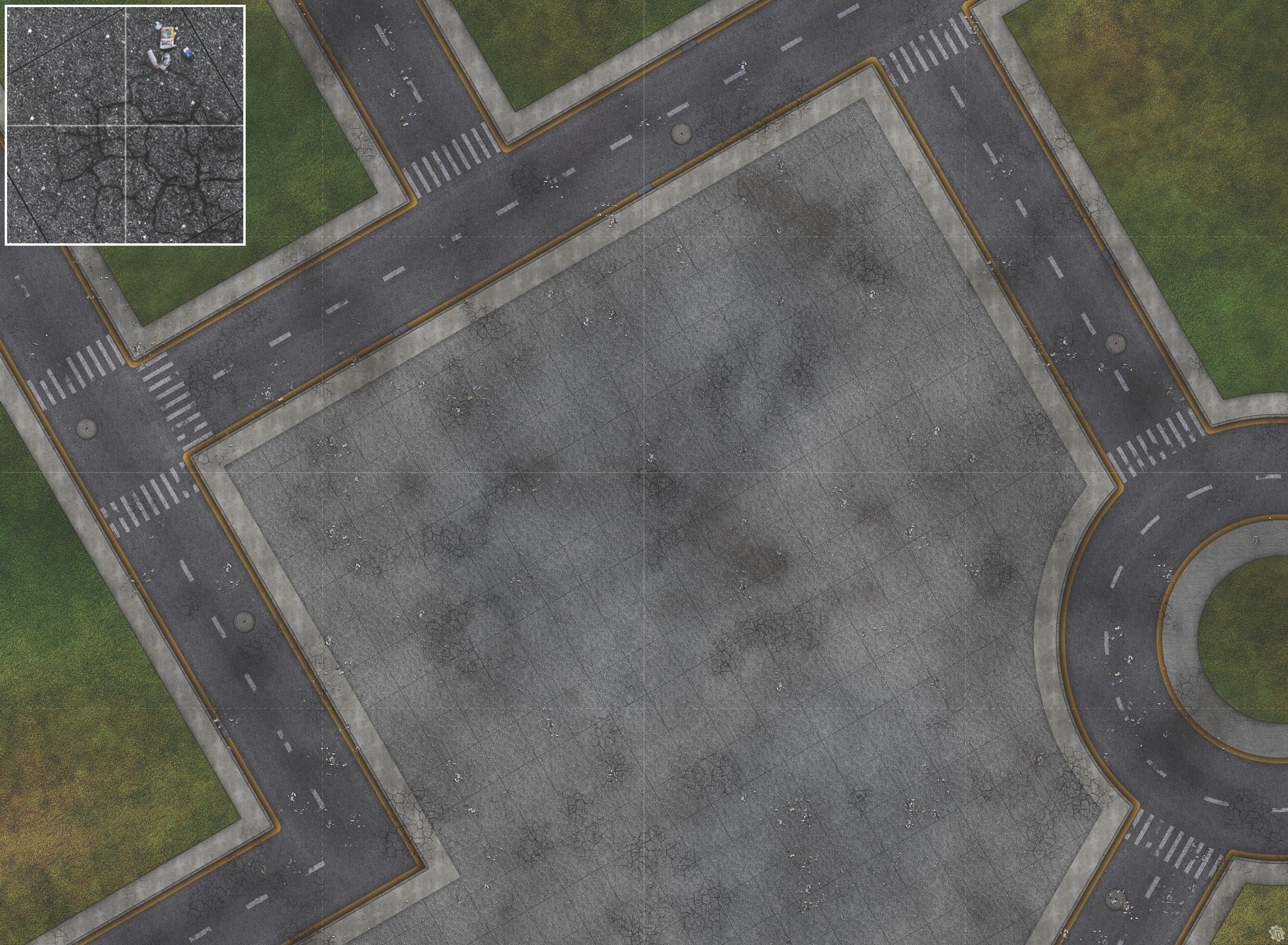 Mats by Mars: Park Avenue (Bend Rd) Tabletop Wargaming Play Mat