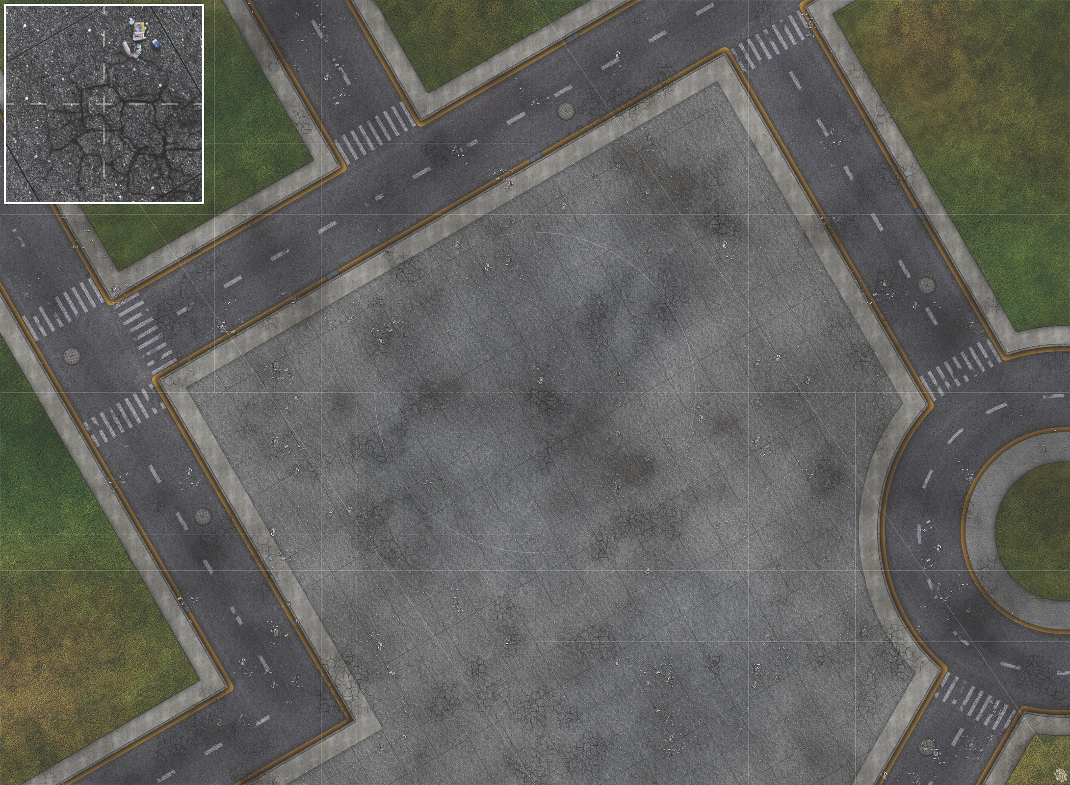 Mats by Mars: Park Avenue (Bend Rd) Tabletop Wargaming Play Mat
