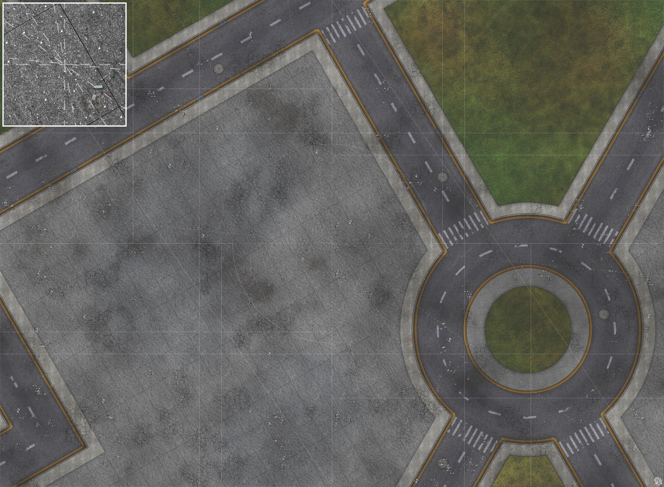 Mats by Mars: Park Avenue (Circle) Tabletop Wargaming Play Mat