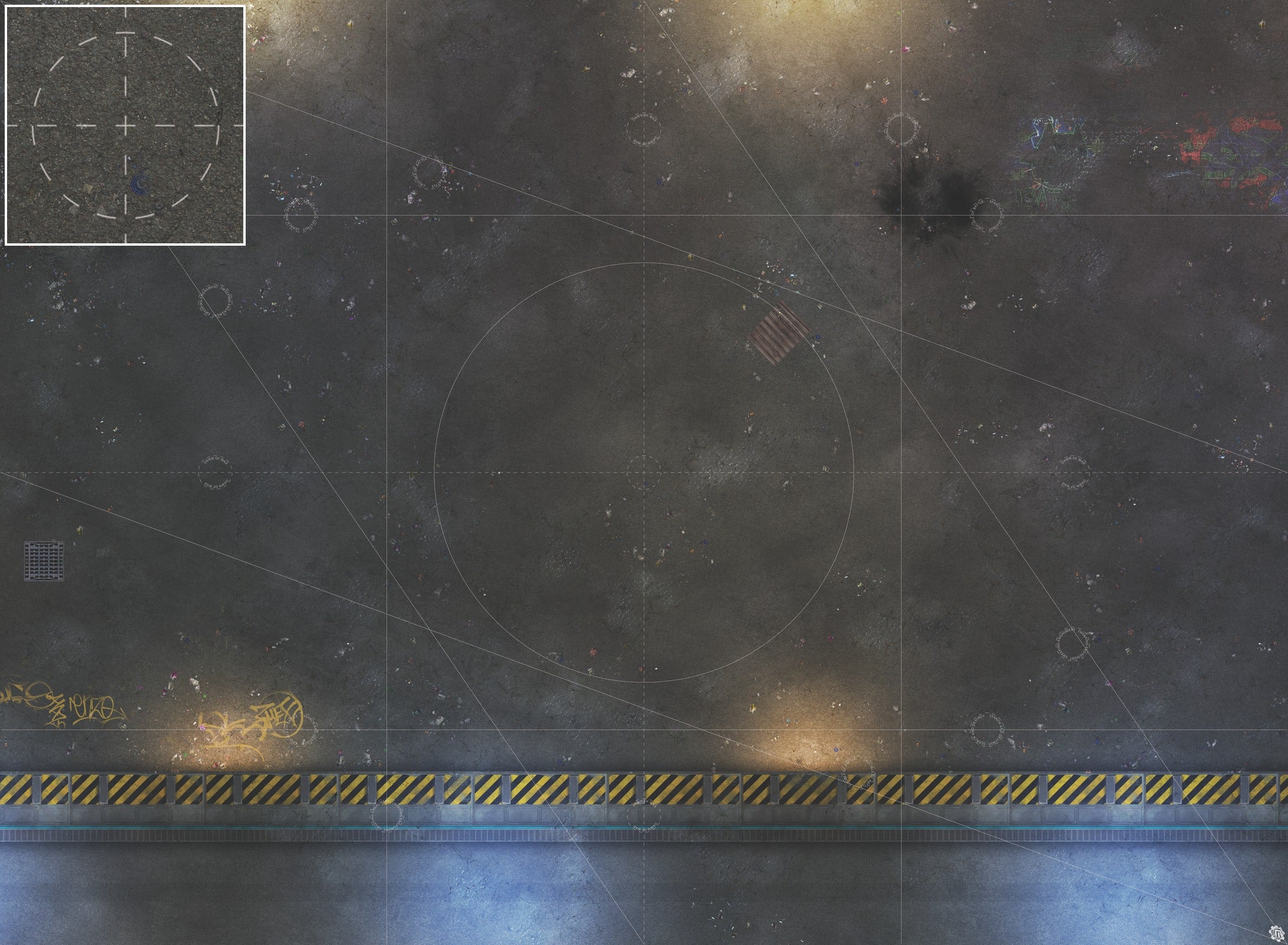 Mats by Mars: Loading Dock Lot Tabletop Wargaming Play Mat