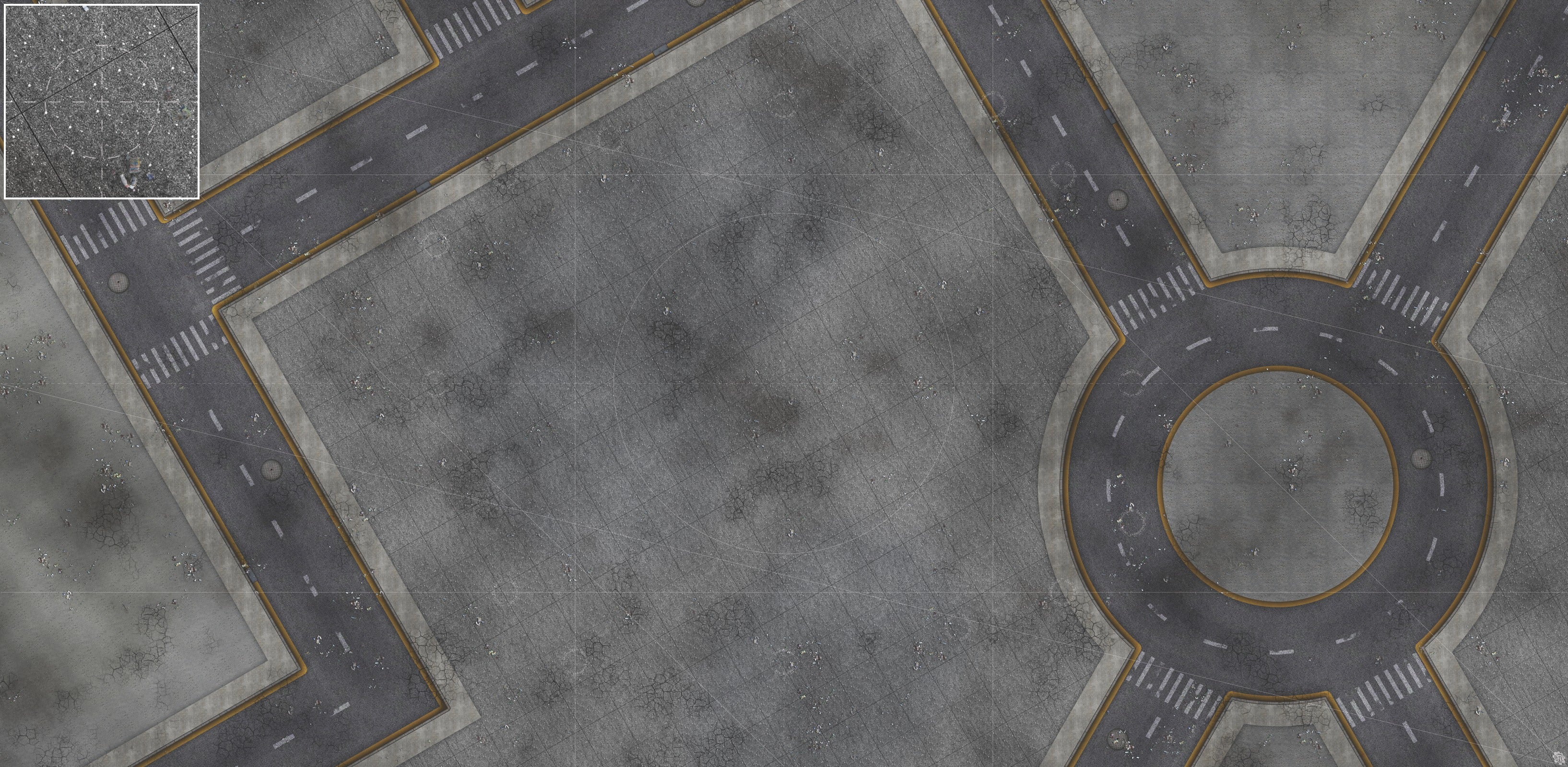 Mats by Mars: Crime Alley (Bend Rd) Tabletop Wargaming Play Mat