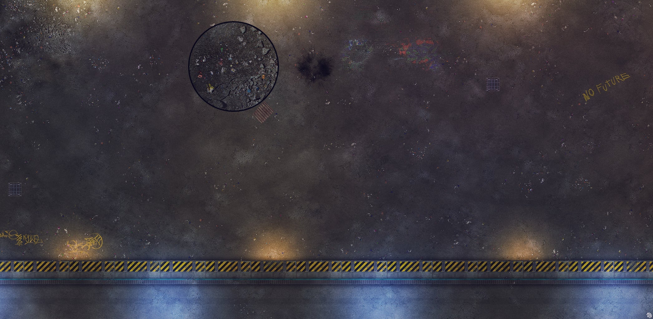 Mats by Mars: Loading Dock Lot Tabletop Wargaming Play Mat