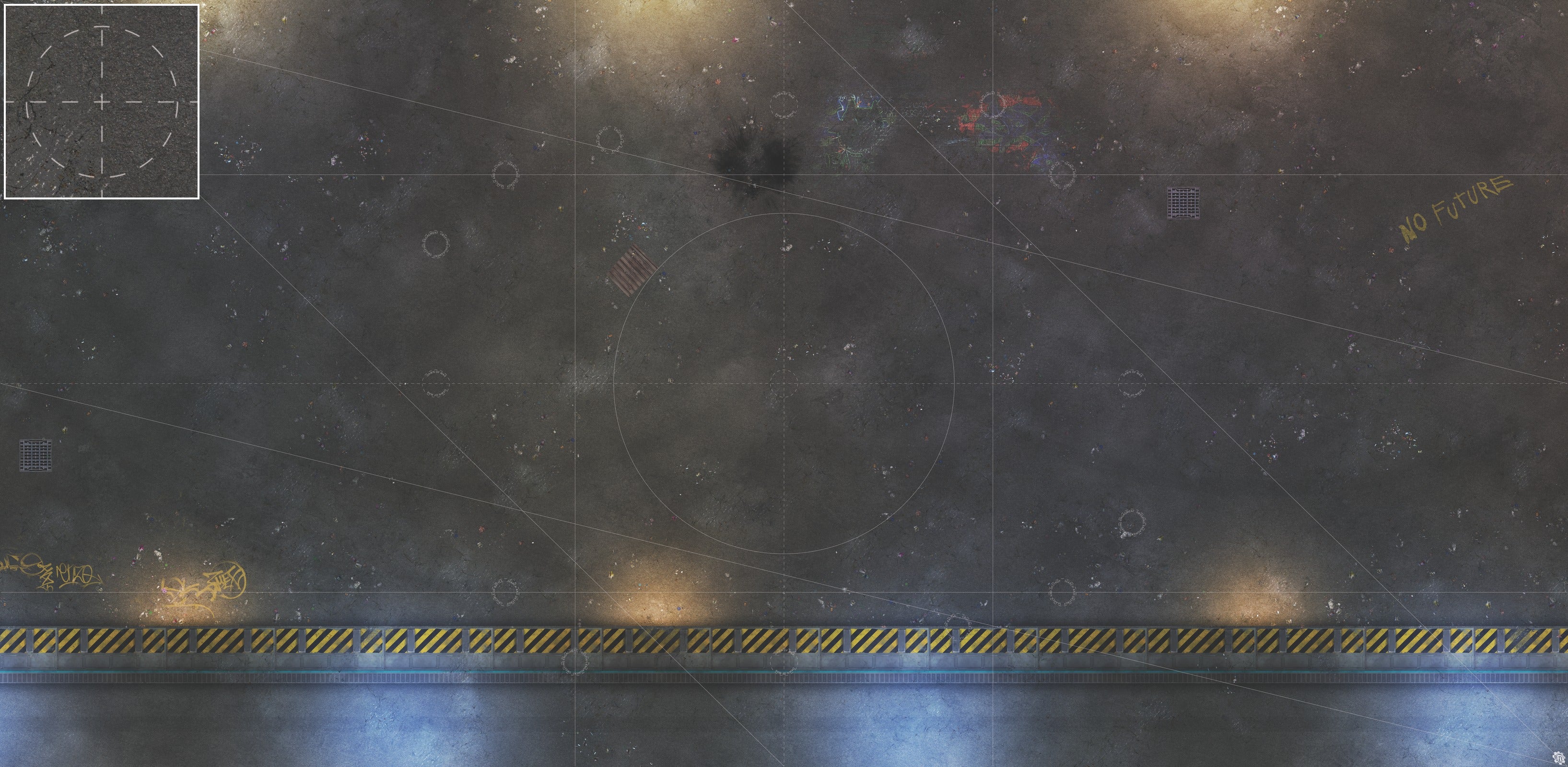 Mats by Mars: Loading Dock Lot Tabletop Wargaming Play Mat