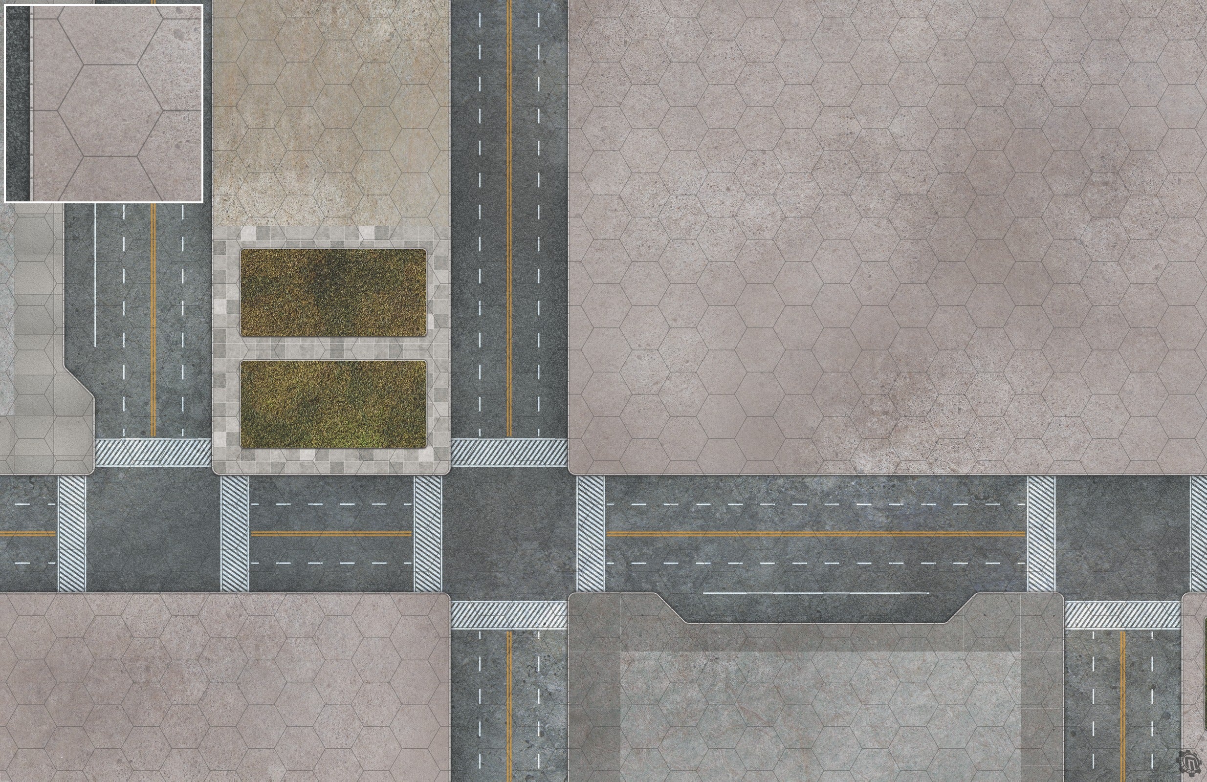 Mats by Mars: Streets of Justice C Tabletop Wargaming Play Mat