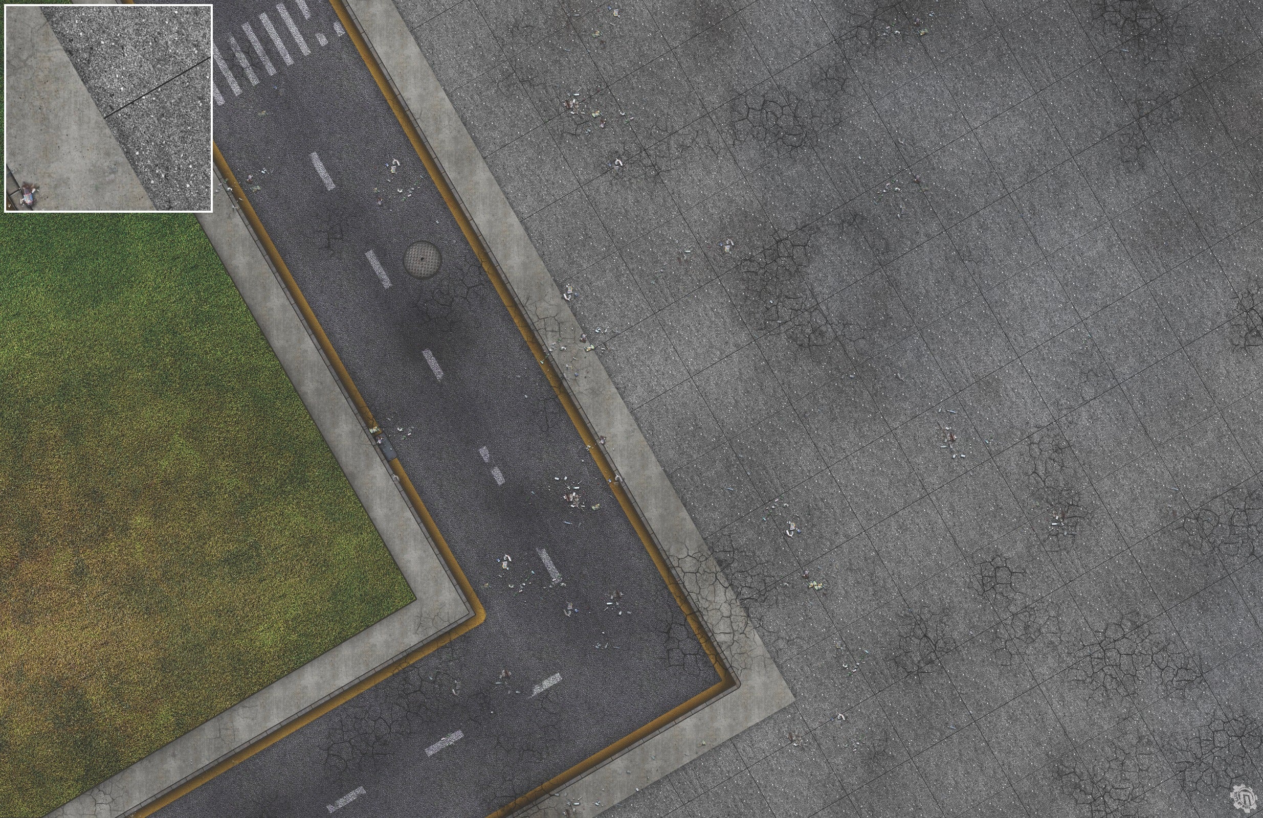 Mats by Mars: Park Avenue (Bend Rd) Tabletop Wargaming Play Mat