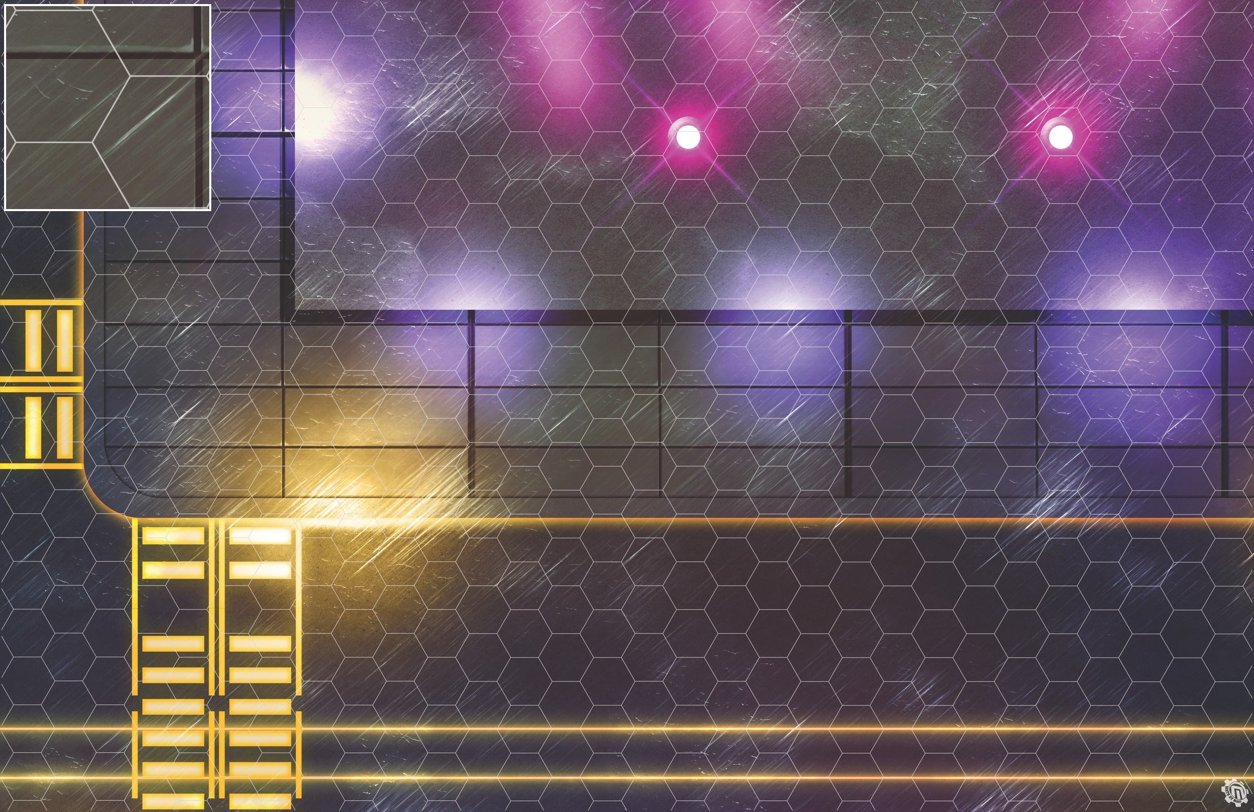 Mats by Mars: Techno Strip Tabletop Wargaming Play Mat