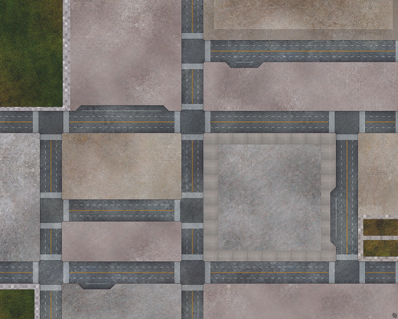 Mats by Mars: Streets of Justice A Tabletop Wargaming Play Mat