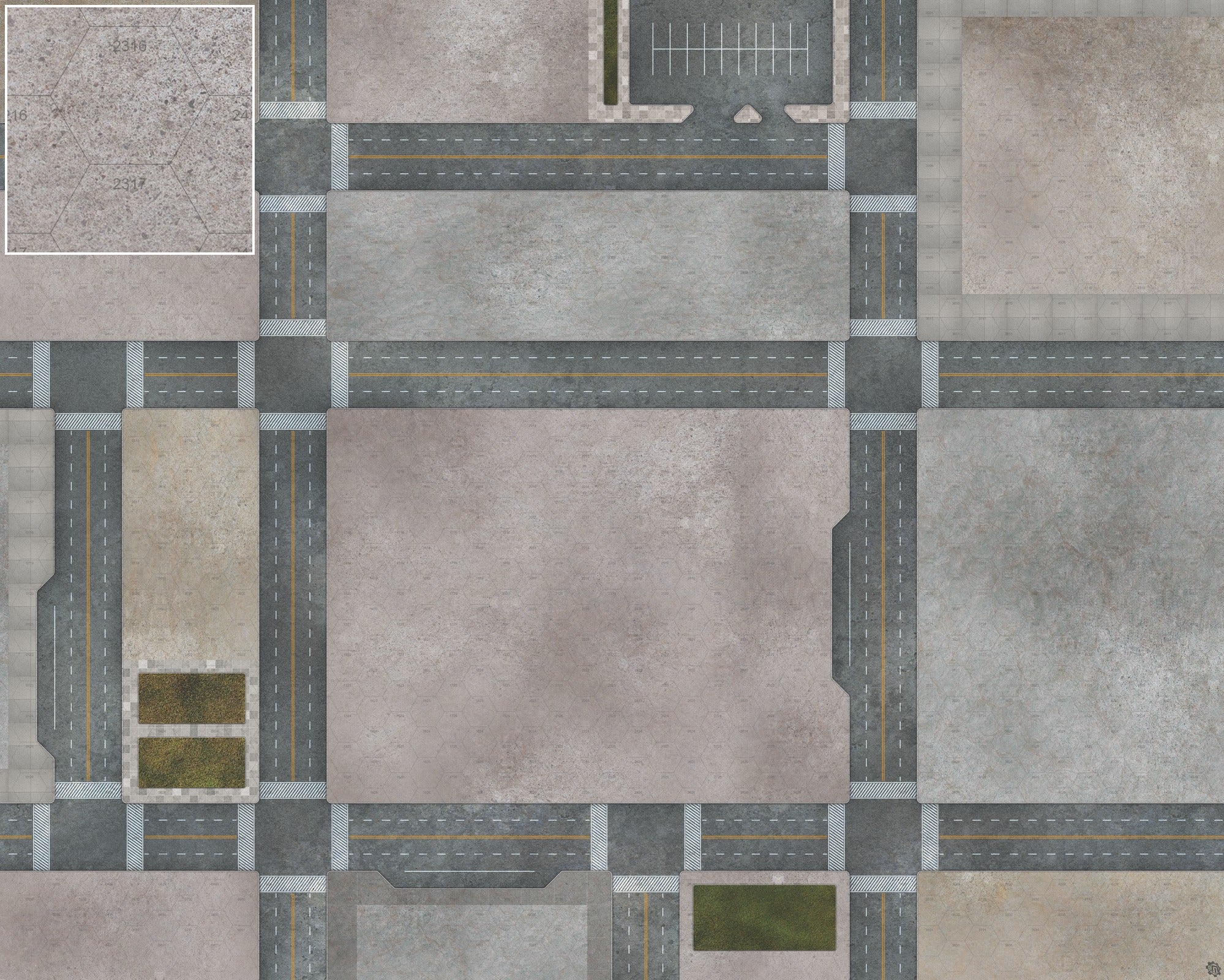 Mats by Mars: Streets of Justice C Tabletop Wargaming Play Mat