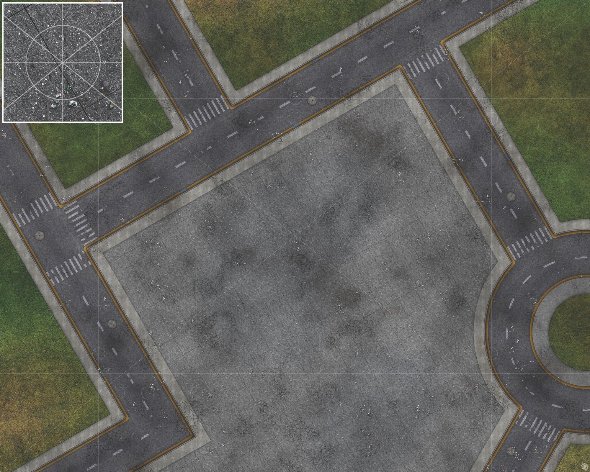 Mats by Mars: Park Avenue (Bend Rd) Tabletop Wargaming Play Mat