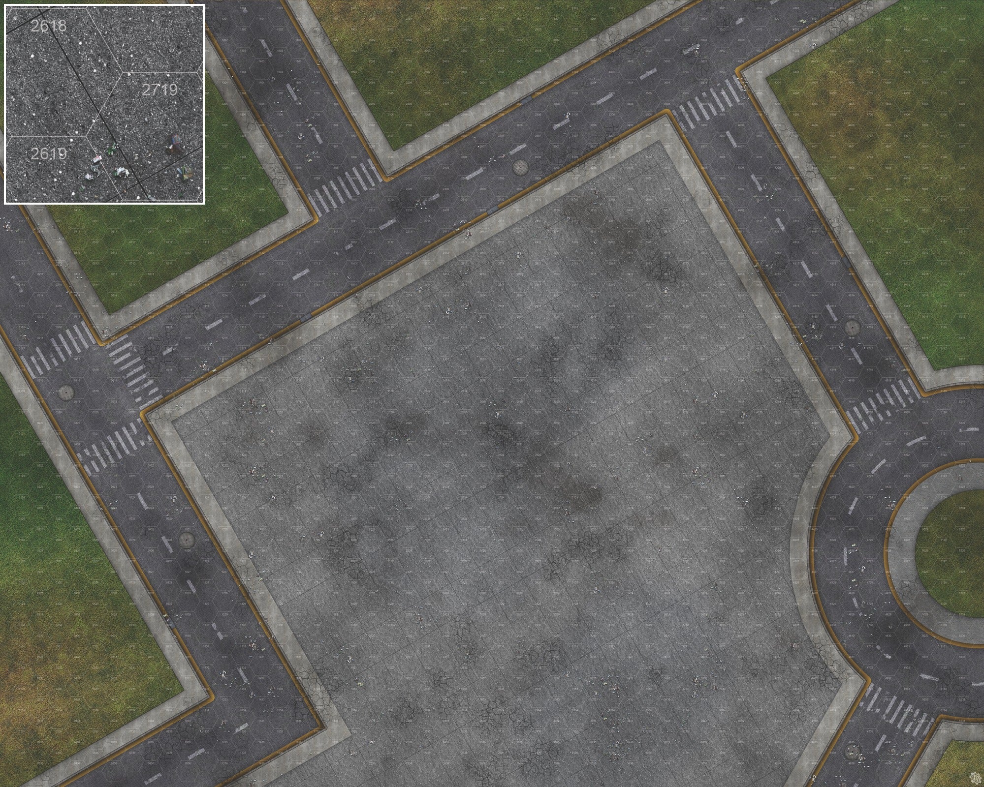 Mats by Mars: Park Avenue (Bend Rd) Tabletop Wargaming Play Mat