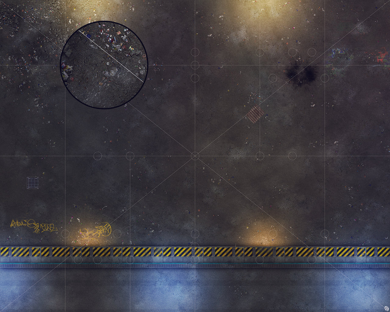 Mats by Mars: Loading Dock Lot Tabletop Wargaming Play Mat