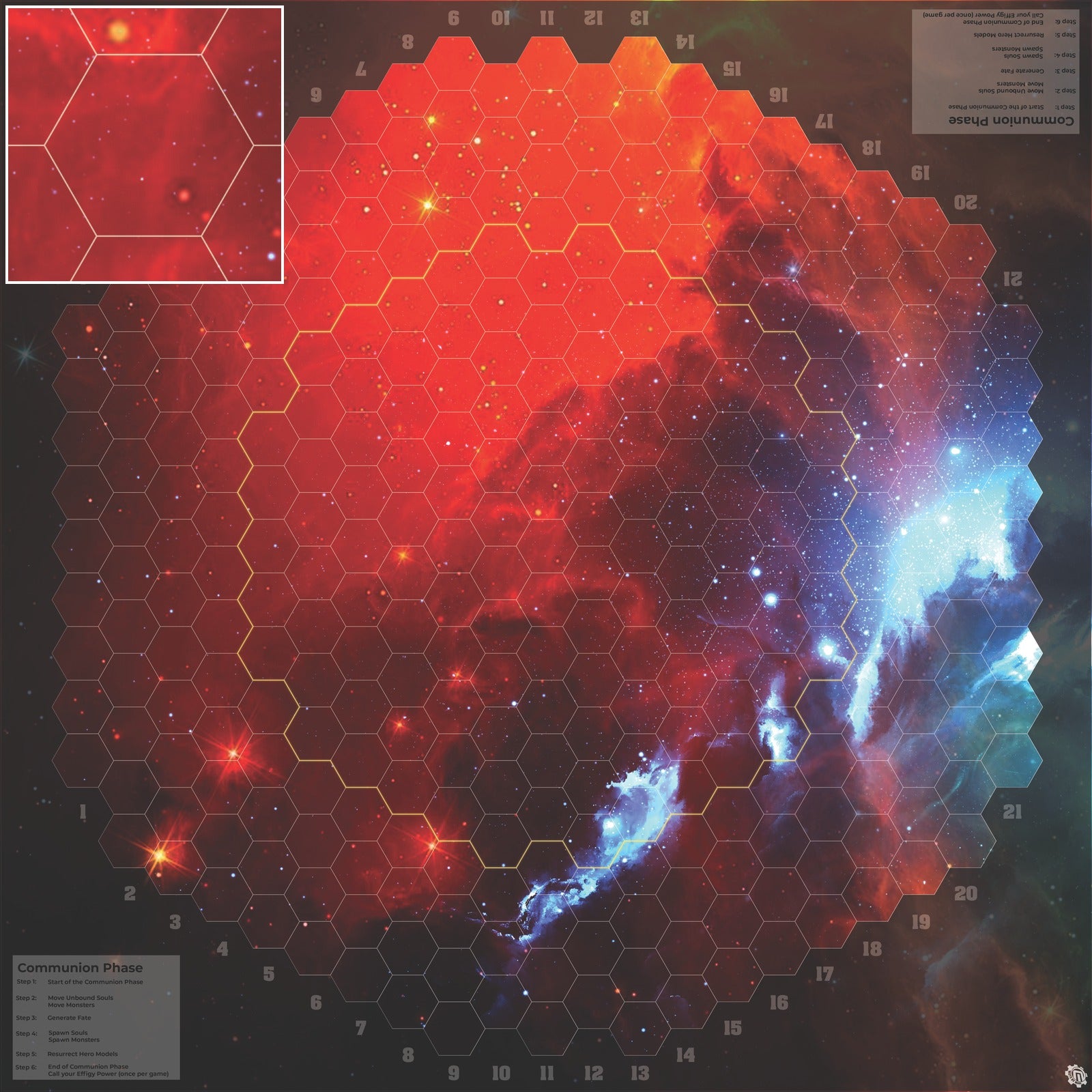Mats by Mars: Fire Storm Tabletop Wargaming Space Play Mat