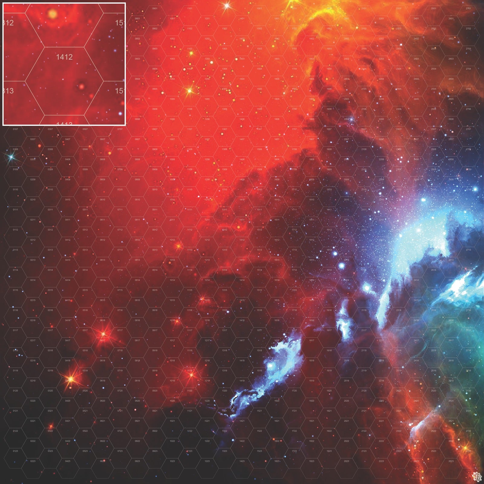 Mats by Mars: Fire Storm Tabletop Wargaming Space Play Mat