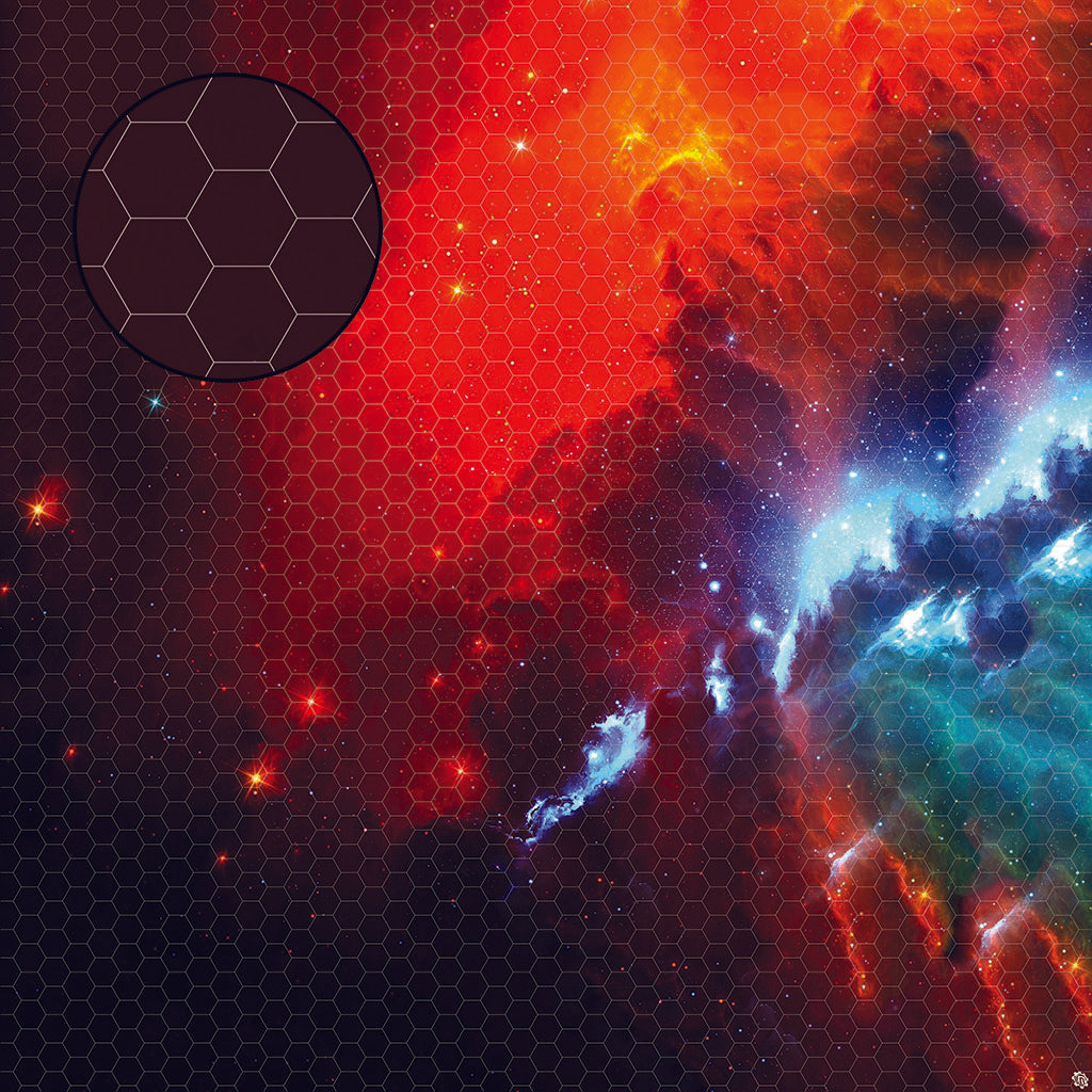 Mats by Mars: Fire Storm Tabletop Wargaming Space Play Mat