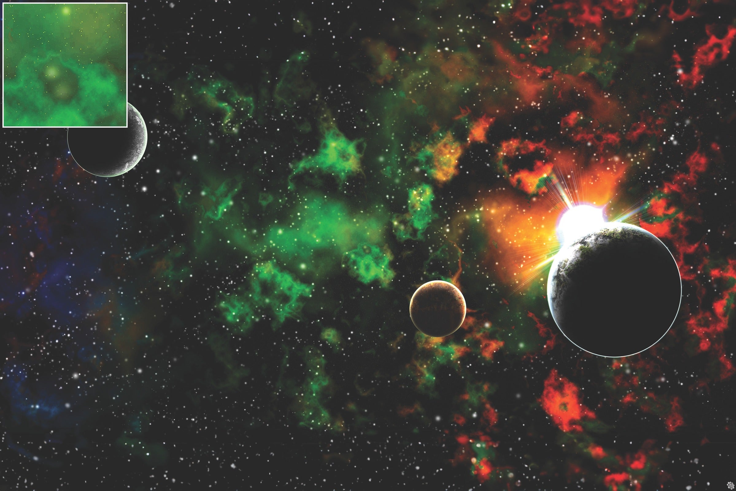 Mats by Mars: Emerald Dawn Tabletop Wargaming Space Play Mat