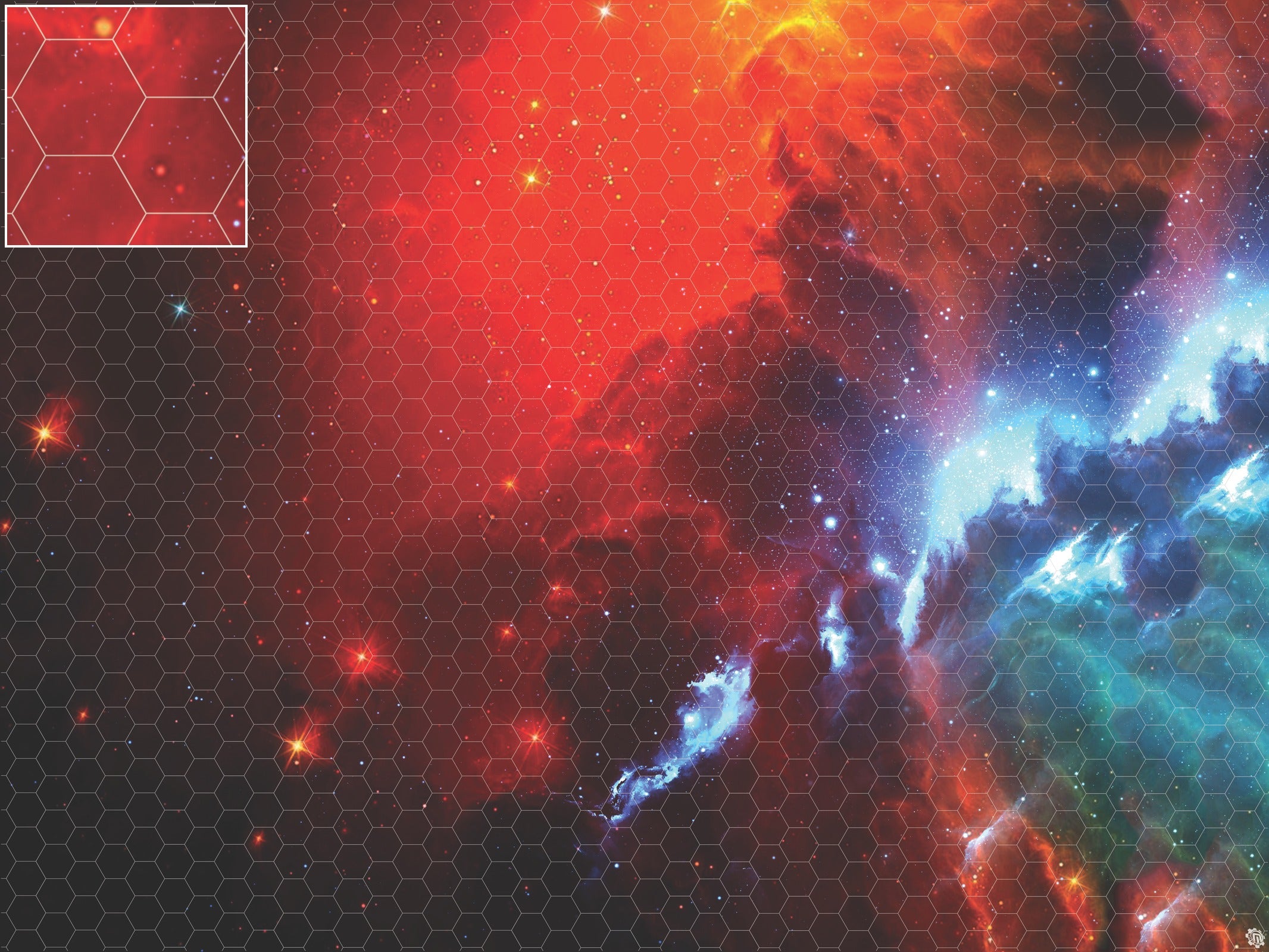 Mats by Mars: Fire Storm Tabletop Wargaming Space Play Mat