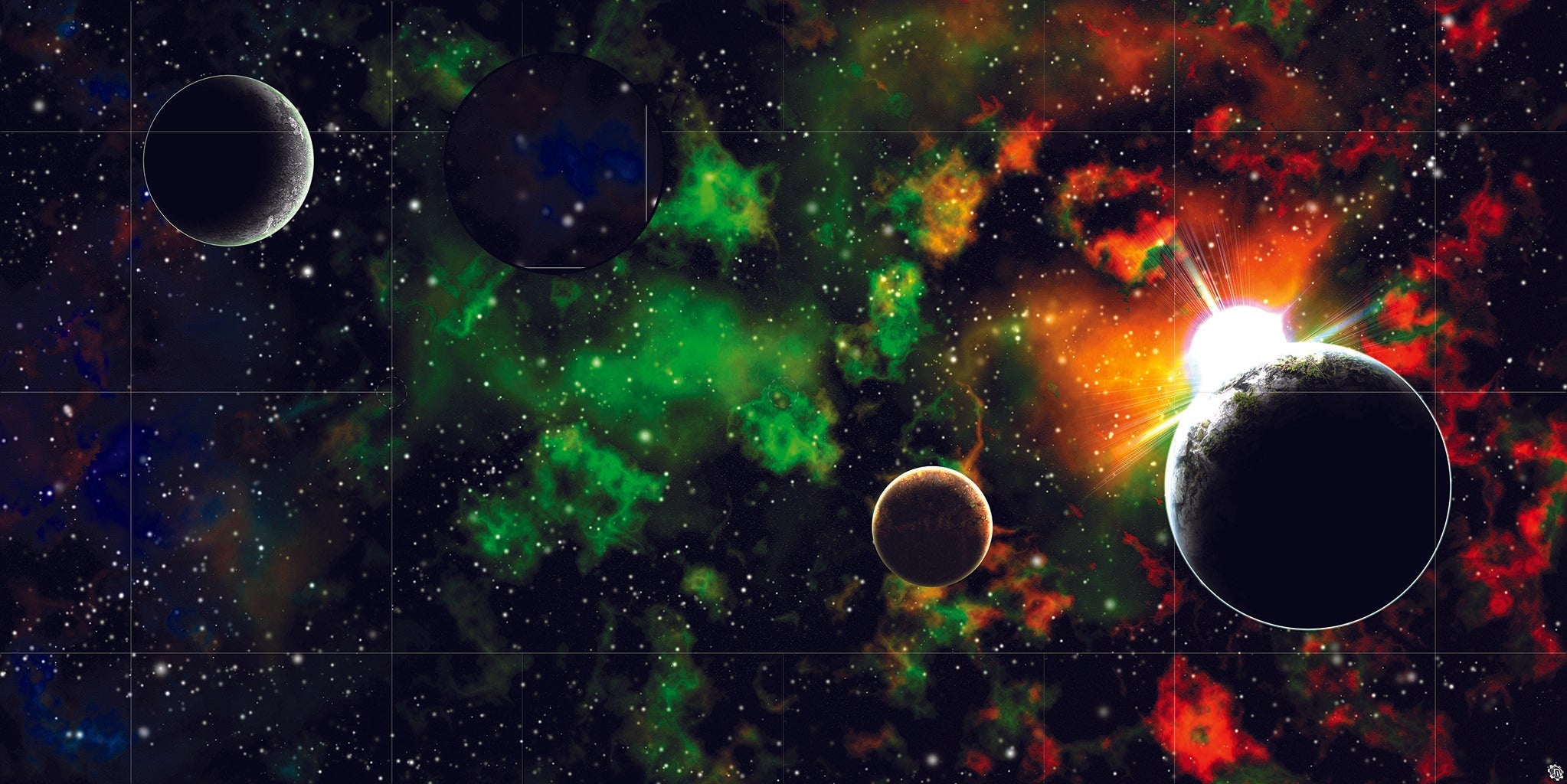 Mats by Mars: Emerald Dawn Tabletop Wargaming Space Play Mat