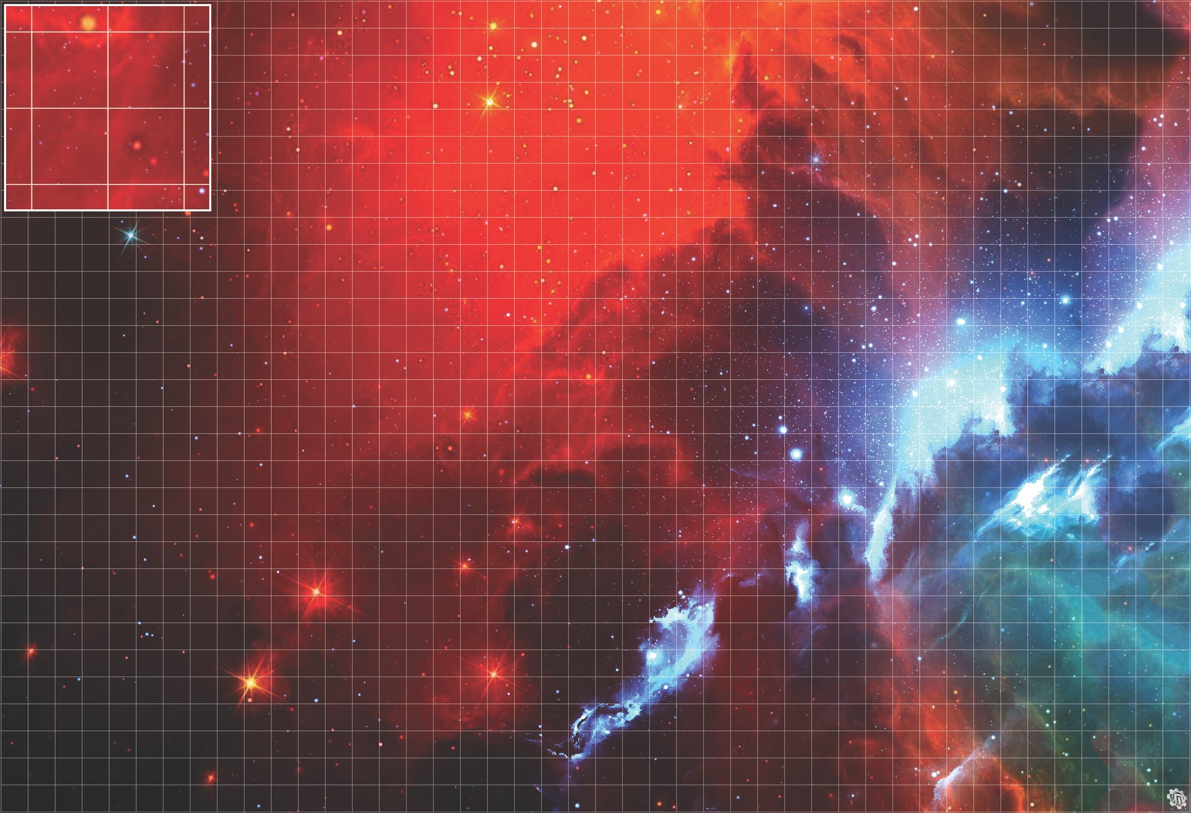 Mats by Mars: Fire Storm Tabletop Wargaming Space Play Mat