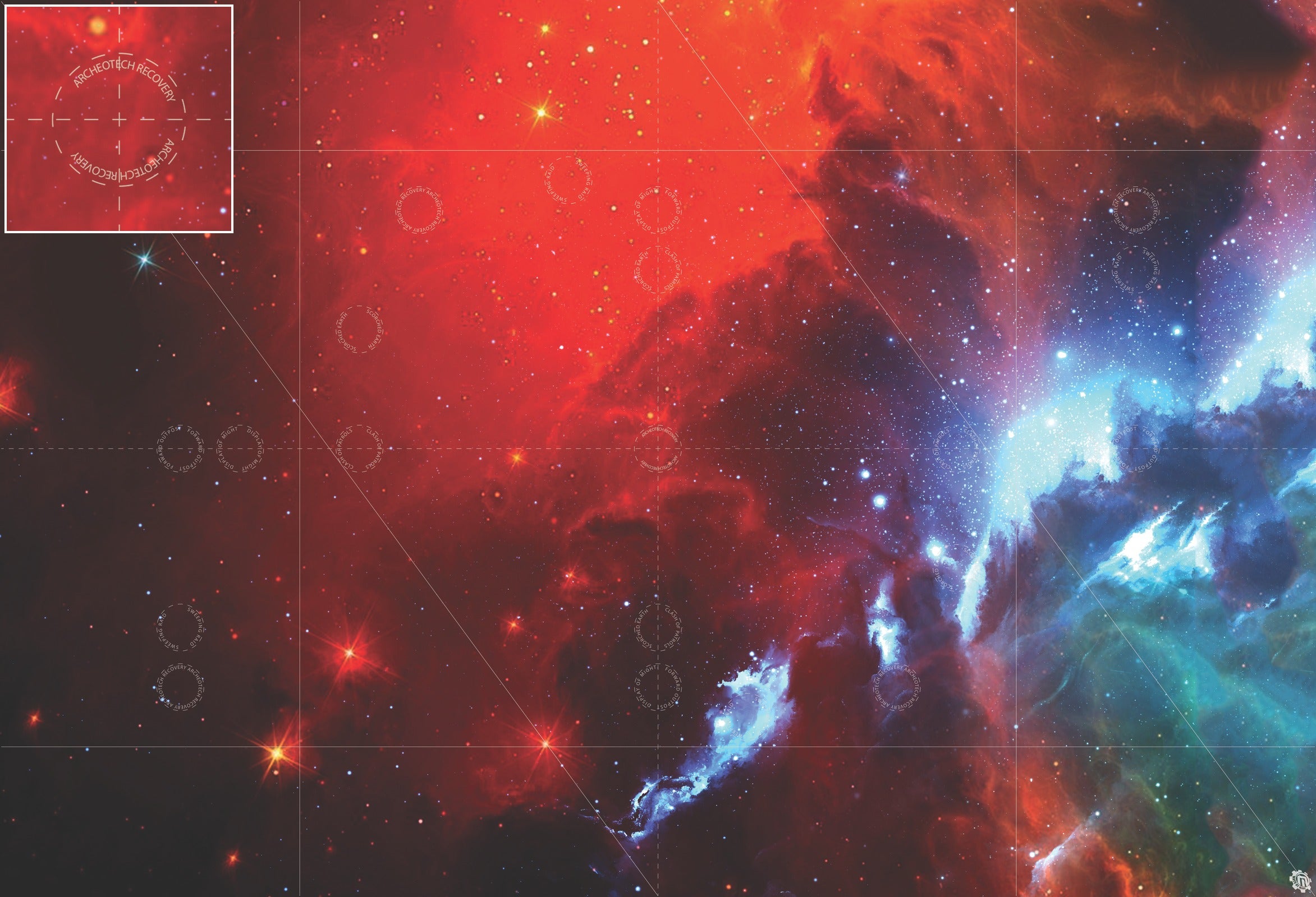 Mats by Mars: Fire Storm Tabletop Wargaming Space Play Mat