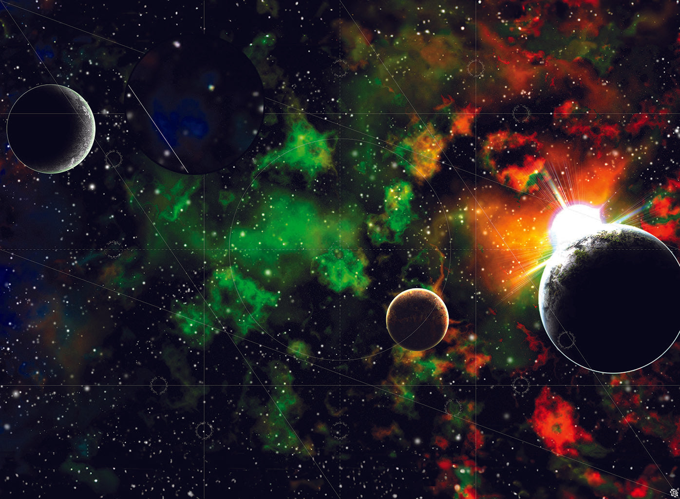 Mats by Mars: Emerald Dawn Tabletop Wargaming Space Play Mat