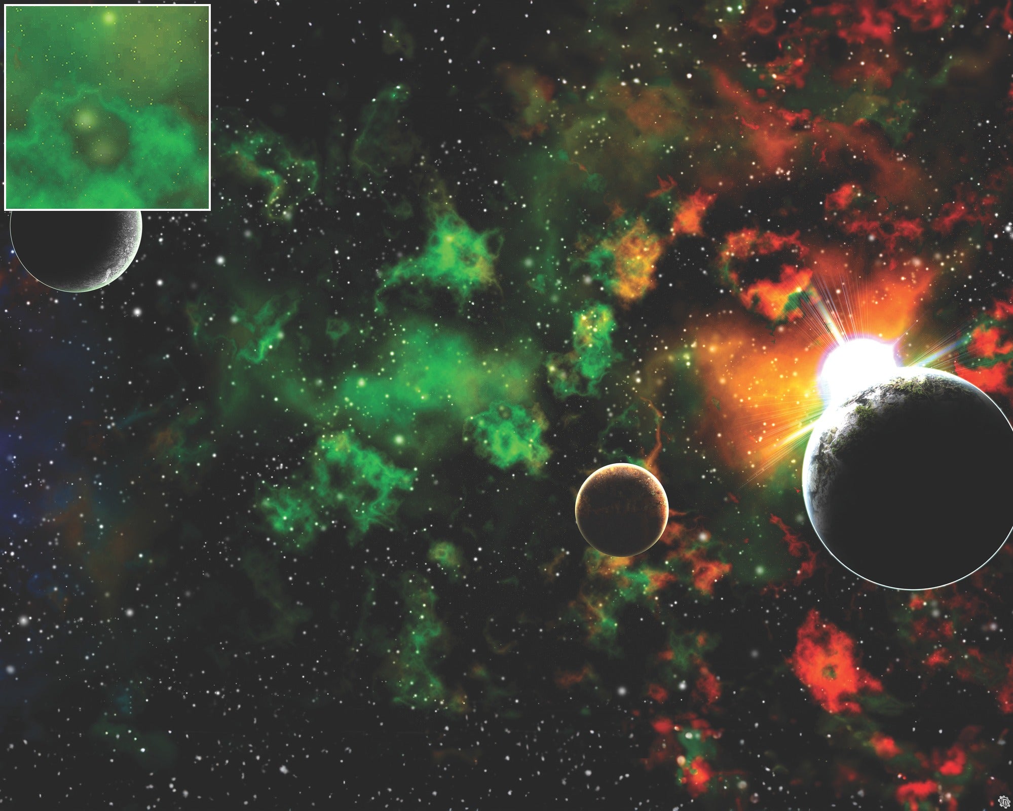 Mats by Mars: Emerald Dawn Tabletop Wargaming Space Play Mat