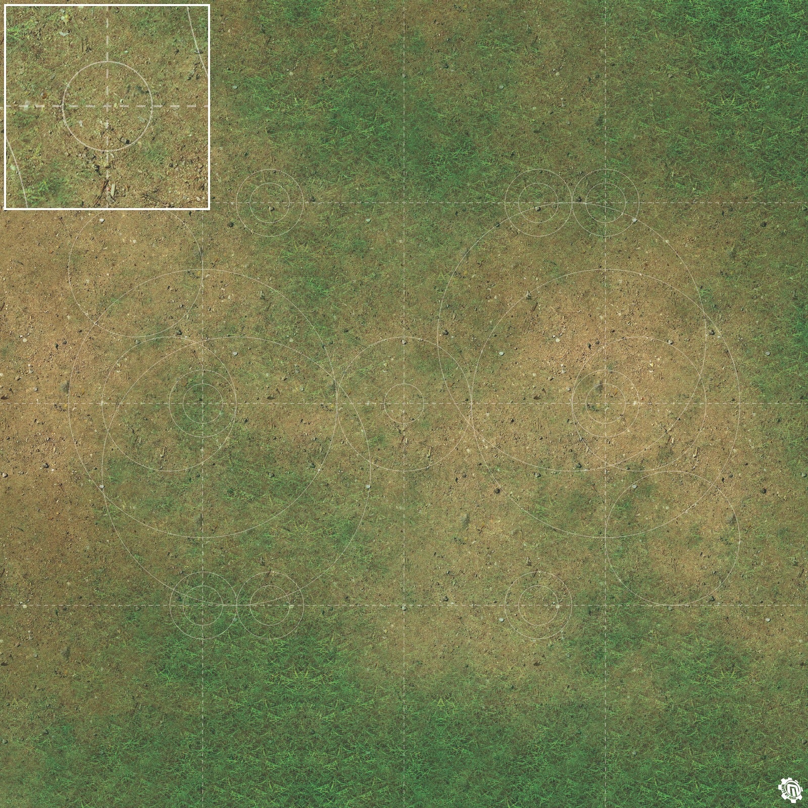Mats by Mars: Grassy Spring Tabletop Wargaming Play Mat