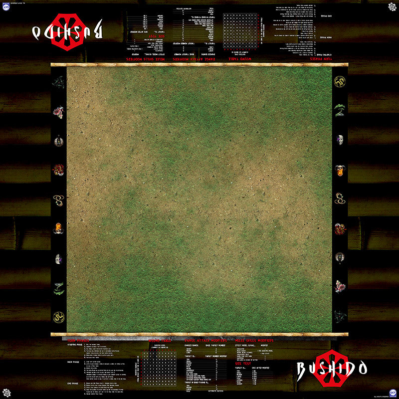 GCT Studios BUSHIDO Customized PlayerAid Play Mat by Mats by Mars