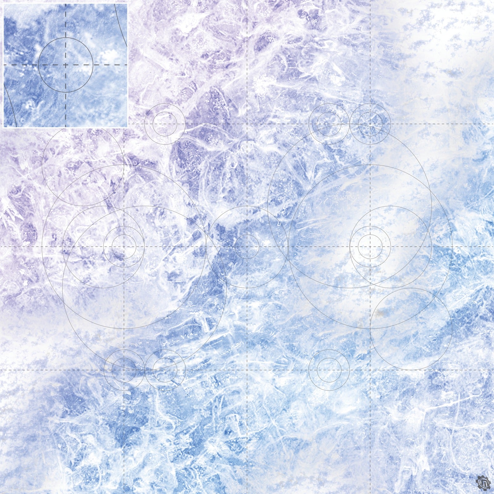 Mats by Mars: Frozen Lake Tabletop Wargaming Play Mat