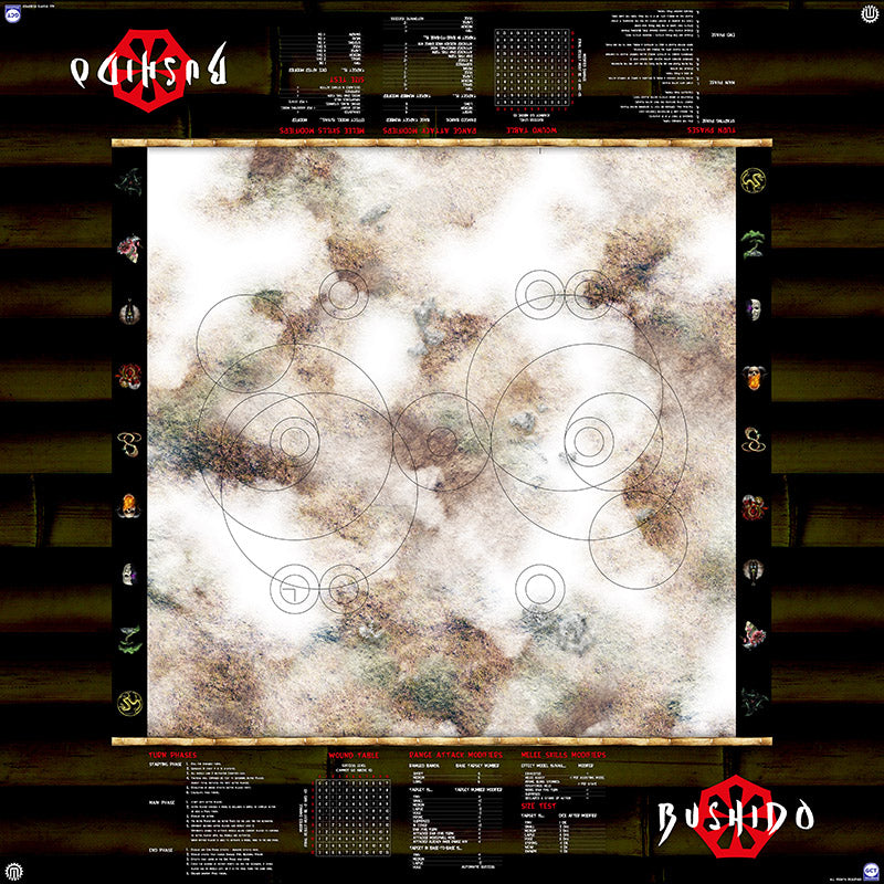 GCT Studios BUSHIDO Customized PlayerAid Play Mat by Mats by Mars