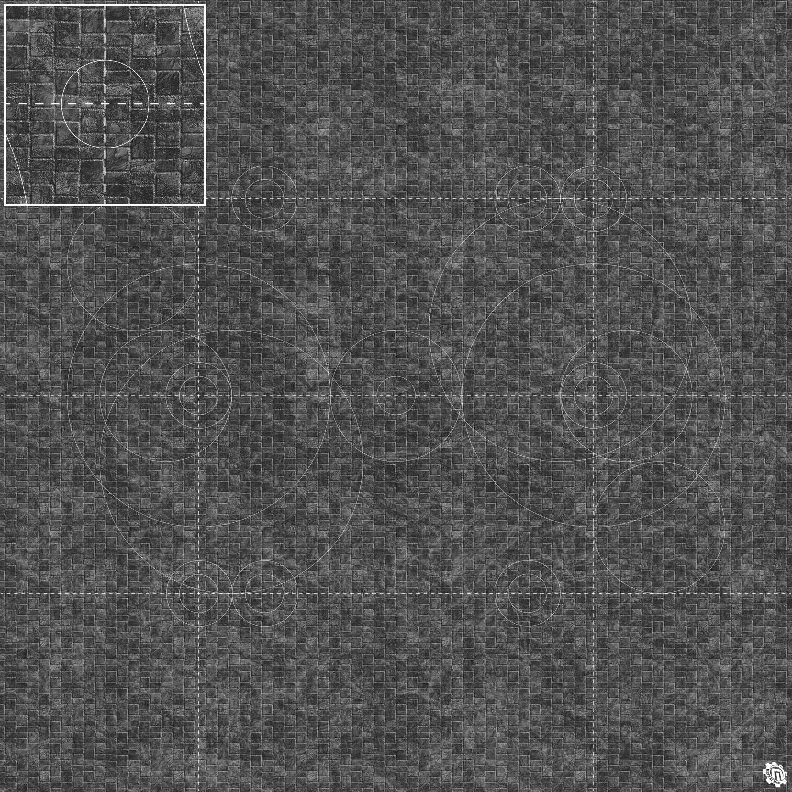 Mats by Mars: Sett in Stone (Grey) Tabletop Wargaming Play Mat