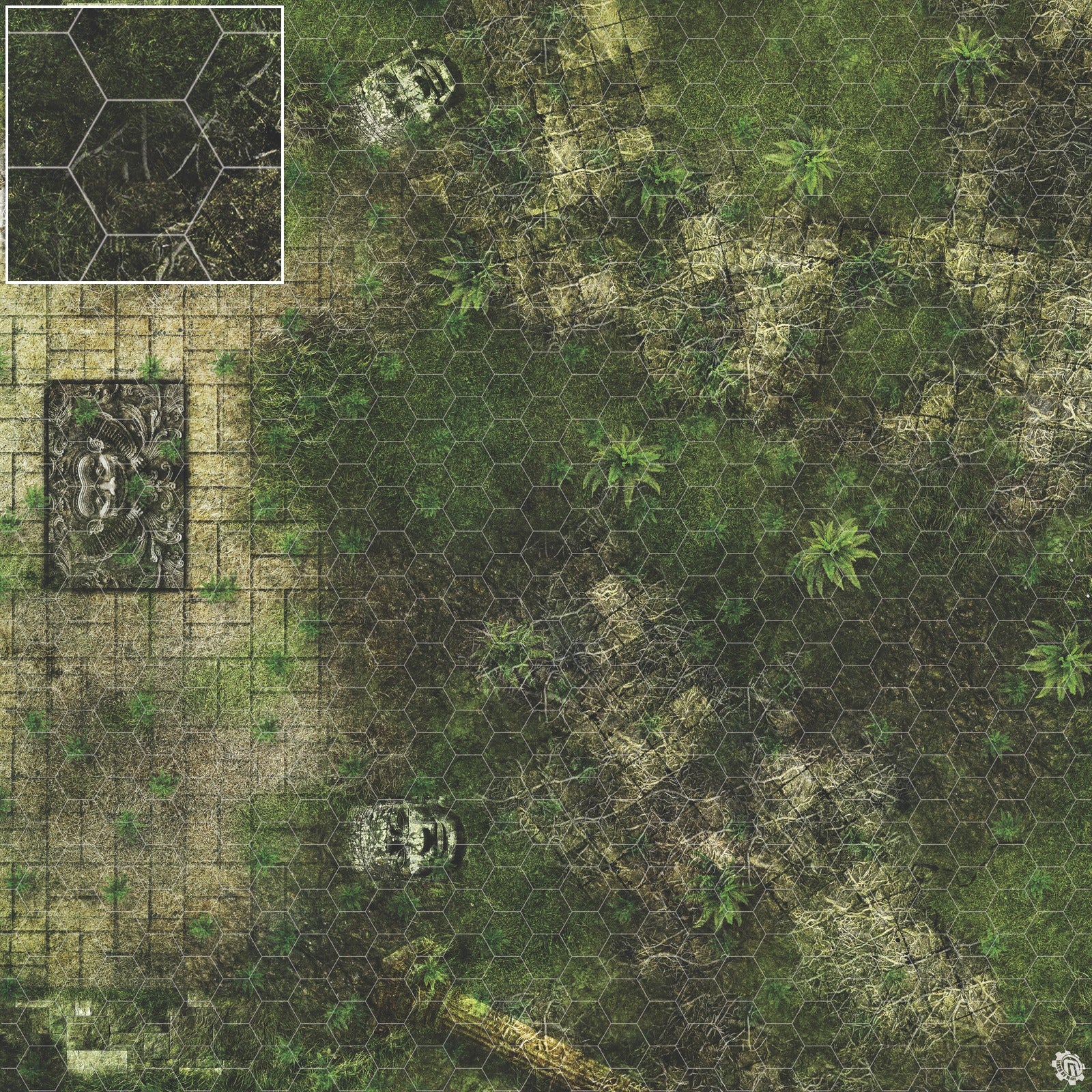 Mats by Mars: Forgotten Temple (Altar) Tabletop Wargaming Play Mat