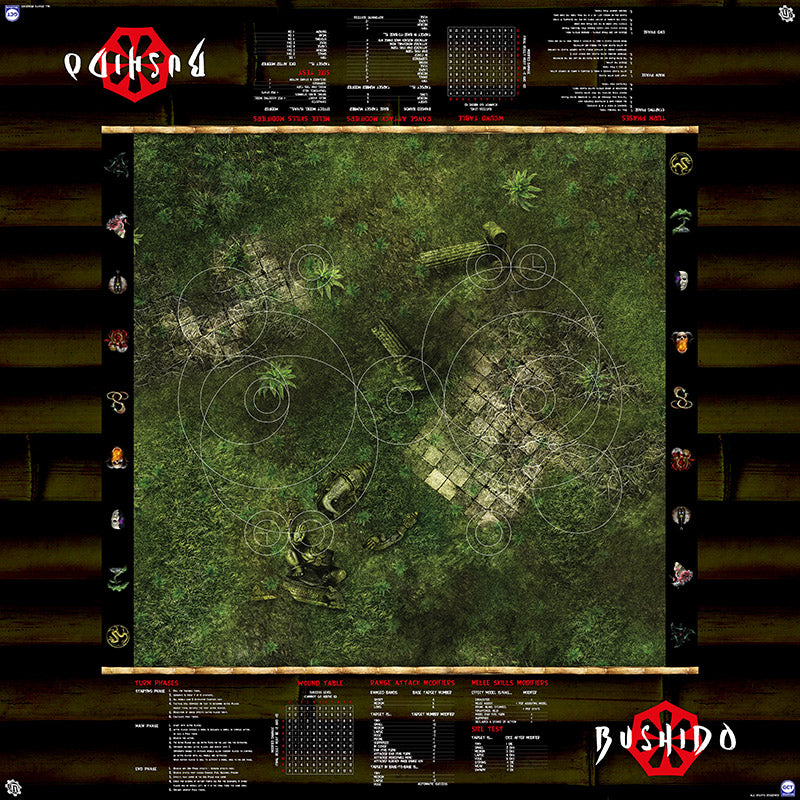 GCT Studios BUSHIDO Customized PlayerAid Play Mat by Mats by Mars