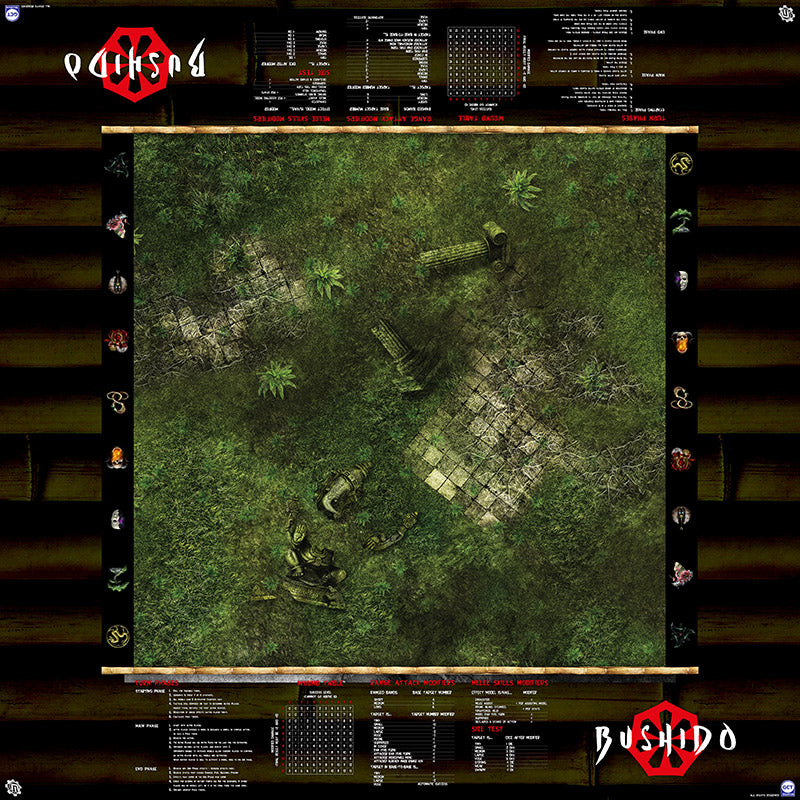 GCT Studios BUSHIDO Customized PlayerAid Play Mat by Mats by Mars