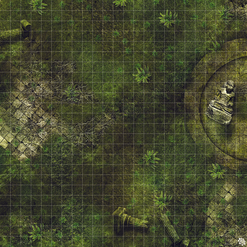 Mats by Mars: Forgotten Temple (Basin) Tabletop Wargaming Play Mat