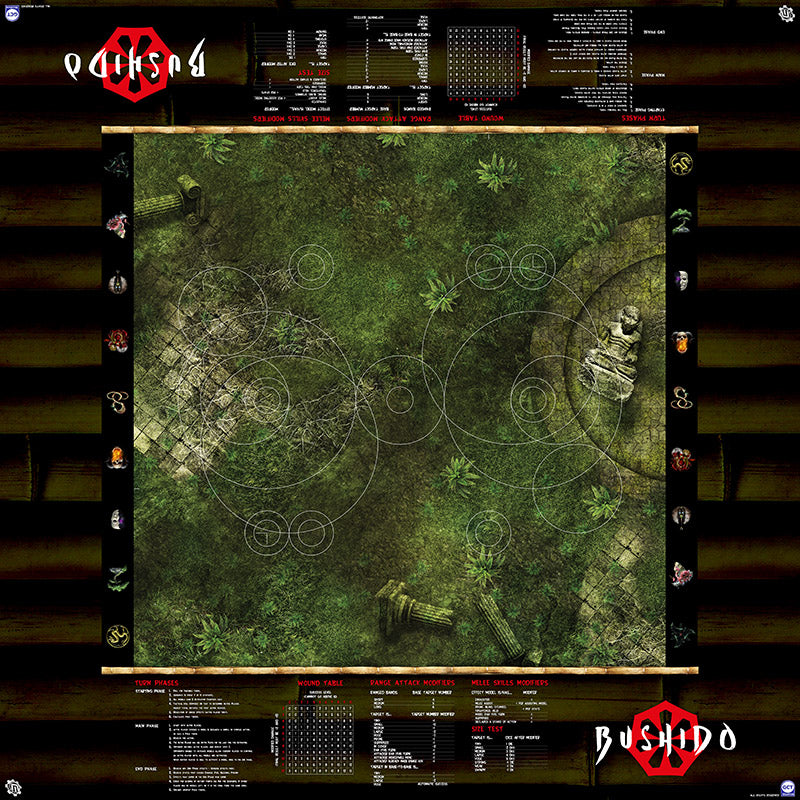 GCT Studios BUSHIDO Customized PlayerAid Play Mat by Mats by Mars