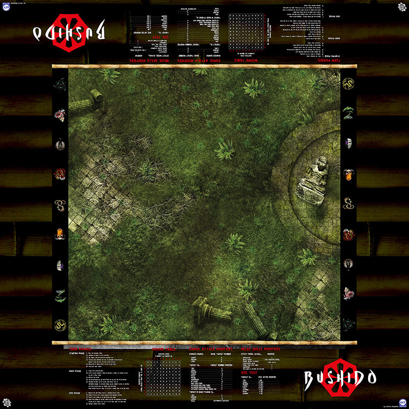 GCT Studios BUSHIDO Customized PlayerAid Play Mat by Mats by Mars