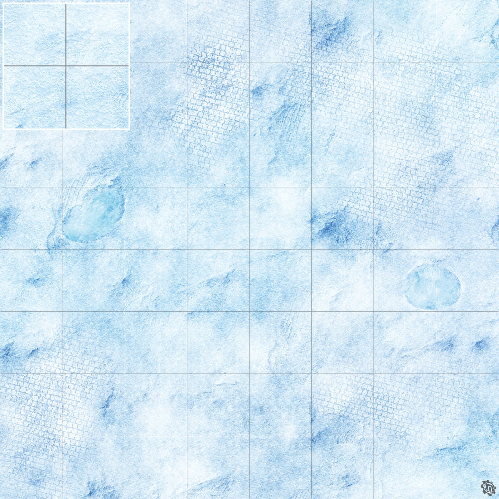 Mats by Mars: Frosty Cobbles Tabletop Wargaming Play Mat