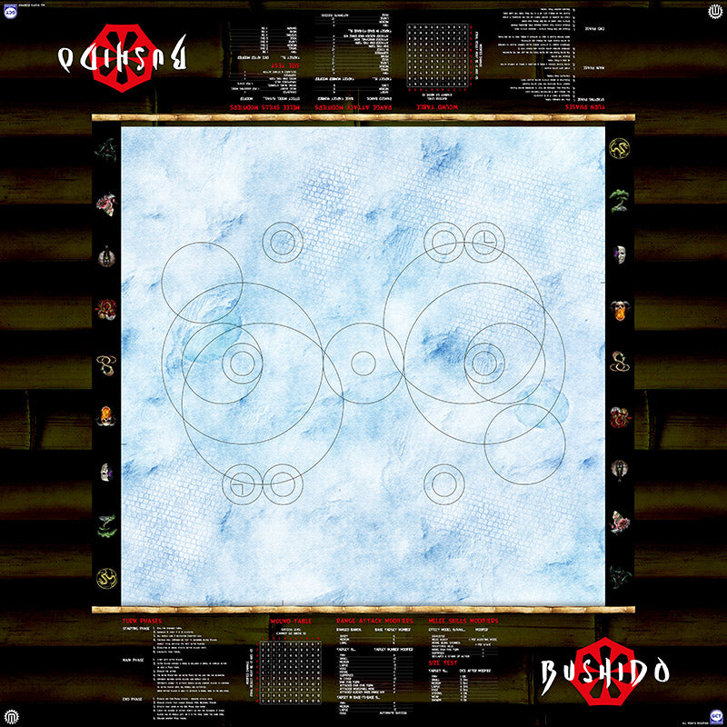 GCT Studios BUSHIDO Customized PlayerAid Play Mat by Mats by Mars