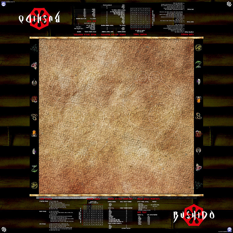 GCT Studios BUSHIDO Customized PlayerAid Play Mat by Mats by Mars