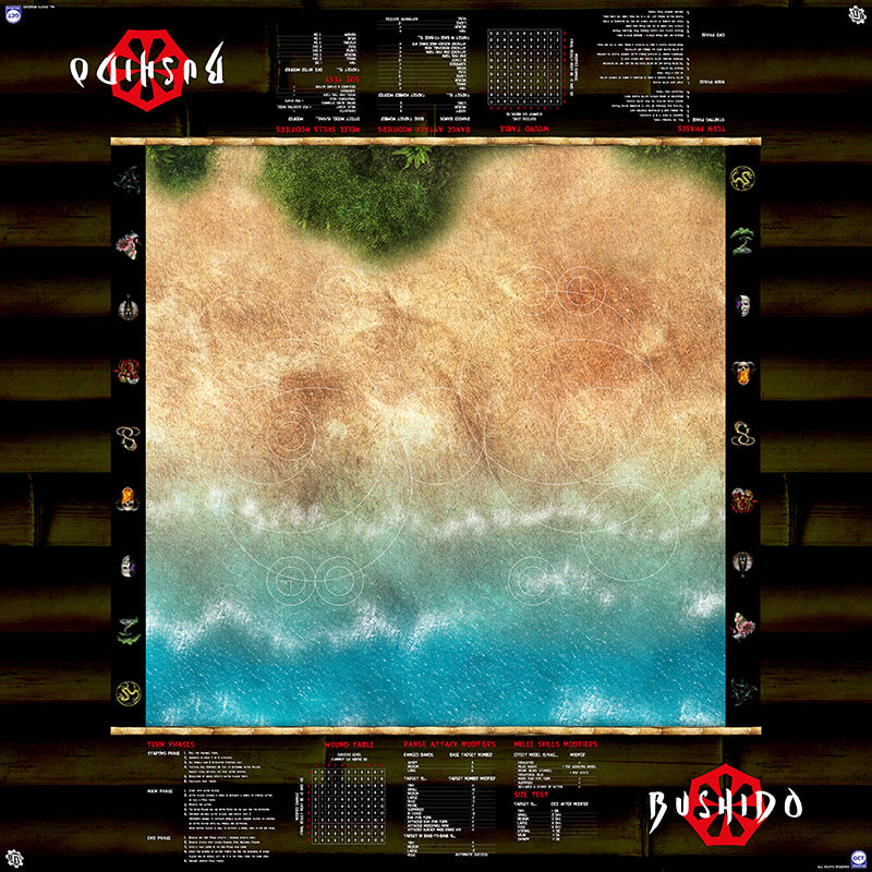 GCT Studios BUSHIDO Customized PlayerAid Play Mat by Mats by Mars