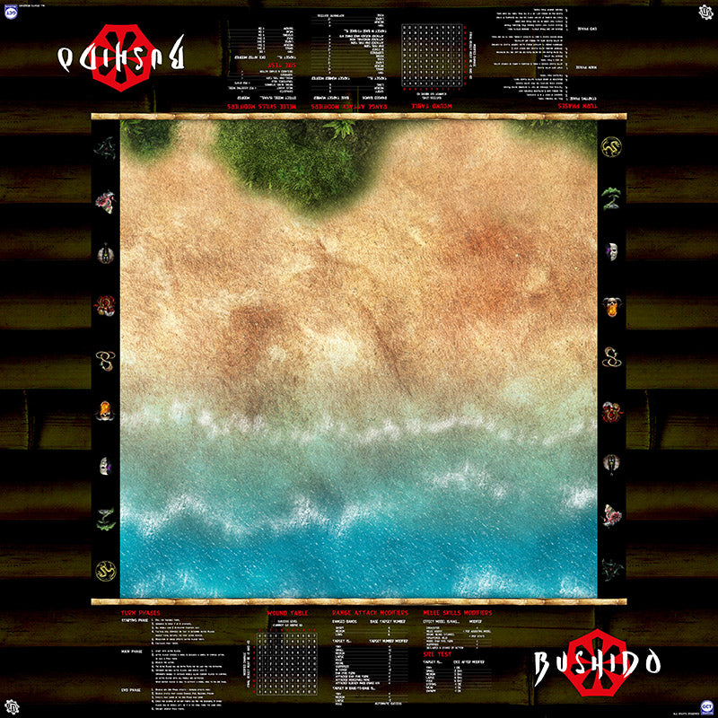 GCT Studios BUSHIDO Customized PlayerAid Play Mat by Mats by Mars