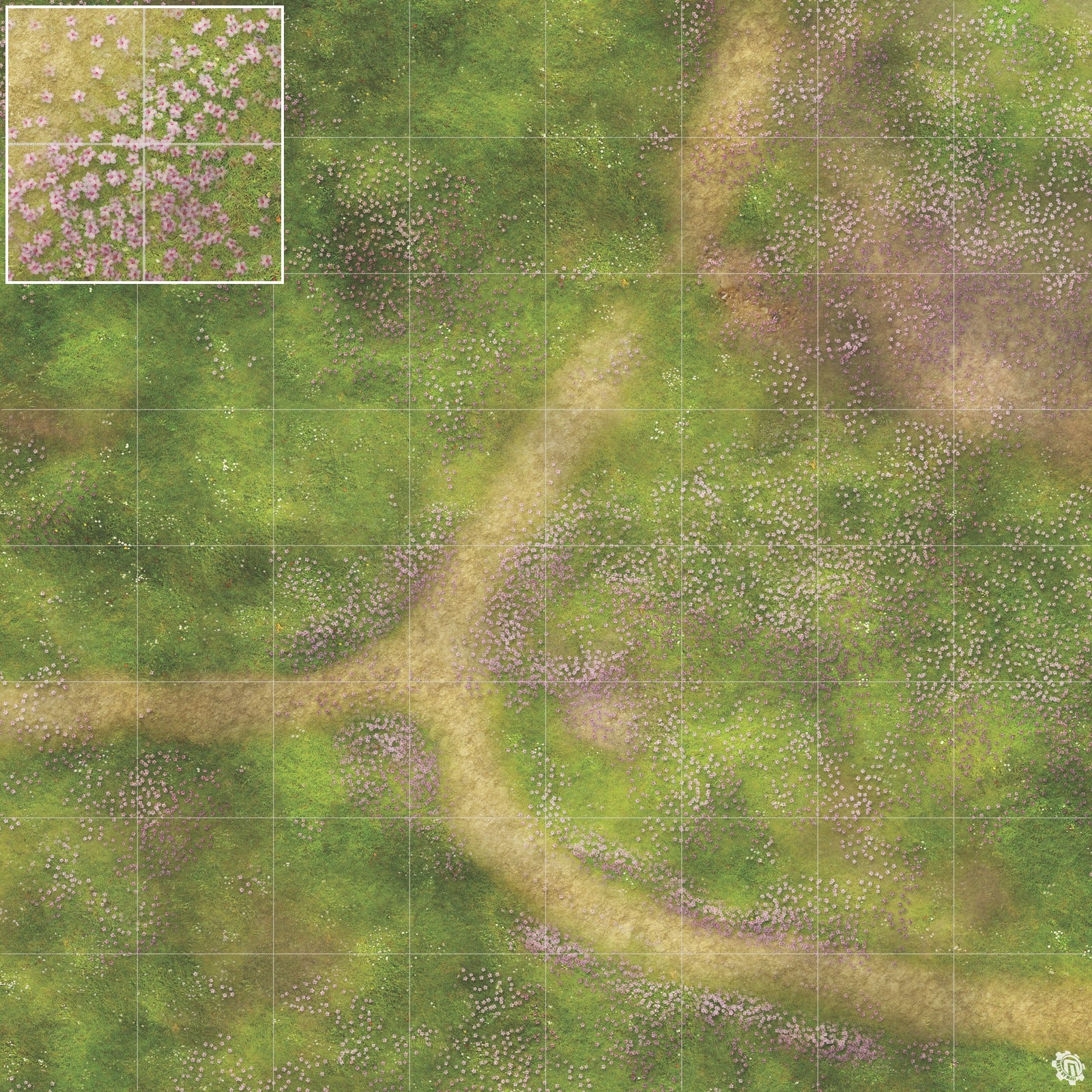 Mats by Mars: Cherry Blossom Crossroads Tabletop Wargaming Play Mat