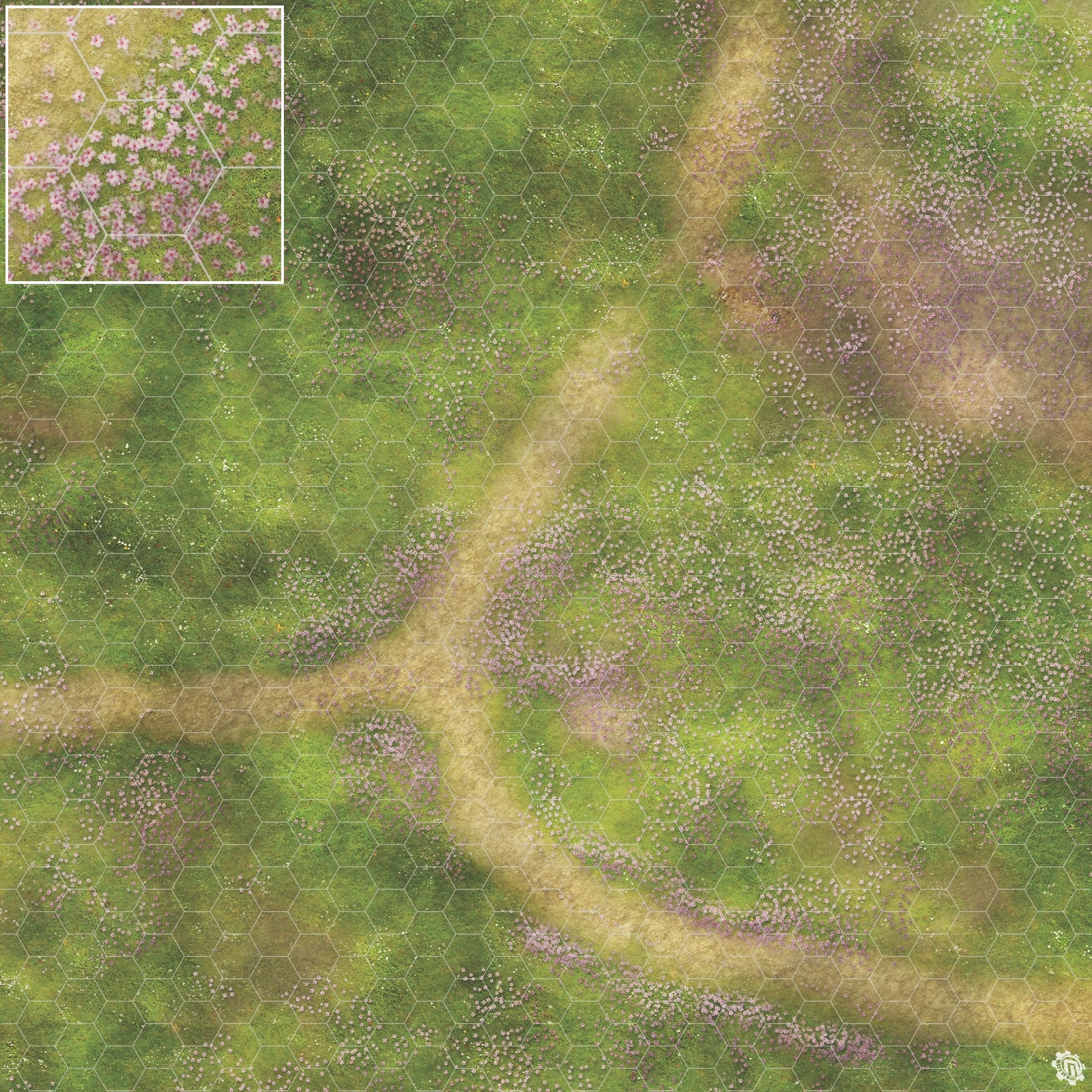 Mats by Mars: Cherry Blossom Crossroads Tabletop Wargaming Play Mat