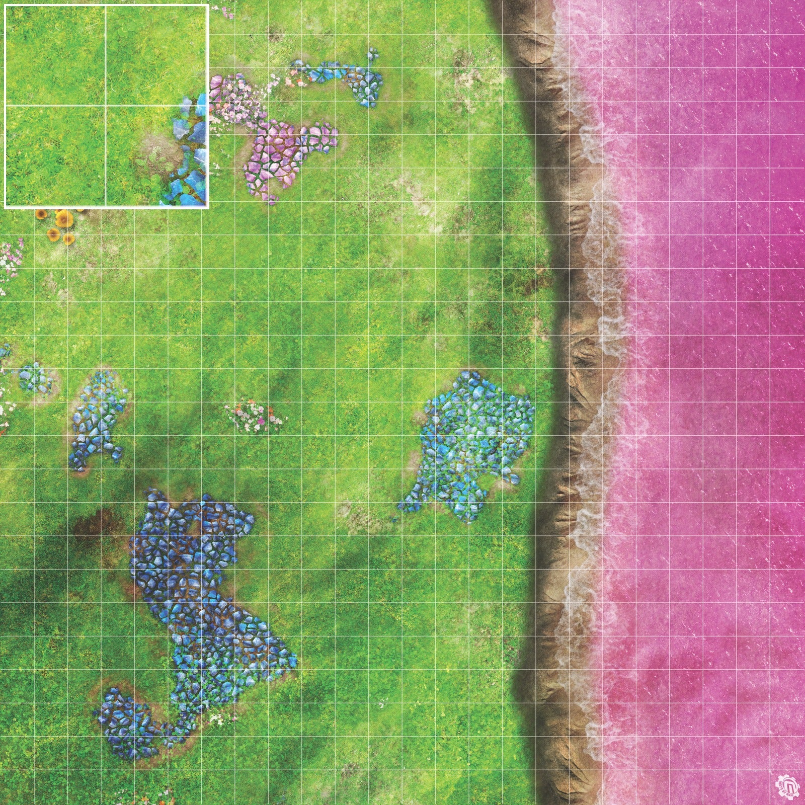 Mats by Mars: Faewild Shore Tabletop Wargaming Play Mat