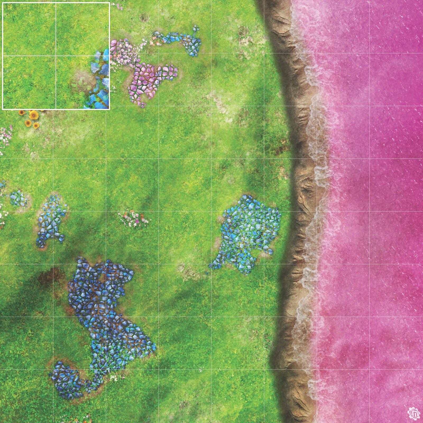 Mats by Mars: Faewild Shore Tabletop Wargaming Play Mat